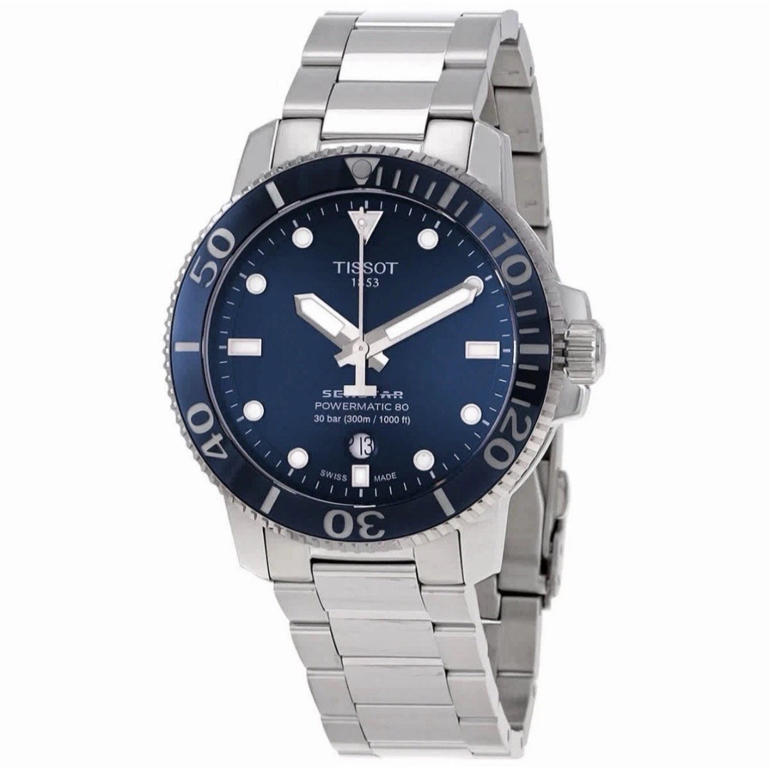 Tissot SEASTAR 1000 POWERMATIC 80 Automatic Blue Dial Men’s Watch