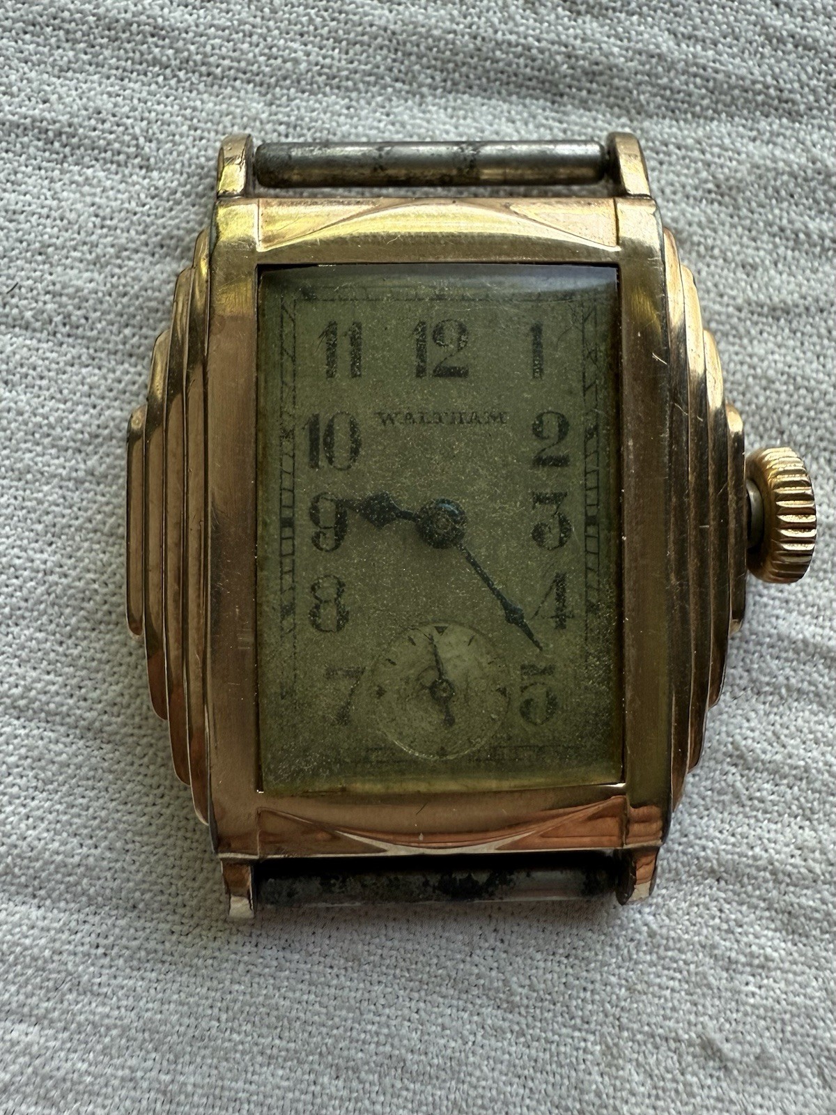 Antique 1934 Waltham Art Deco Grade 565 GF Case For Parts/Repair