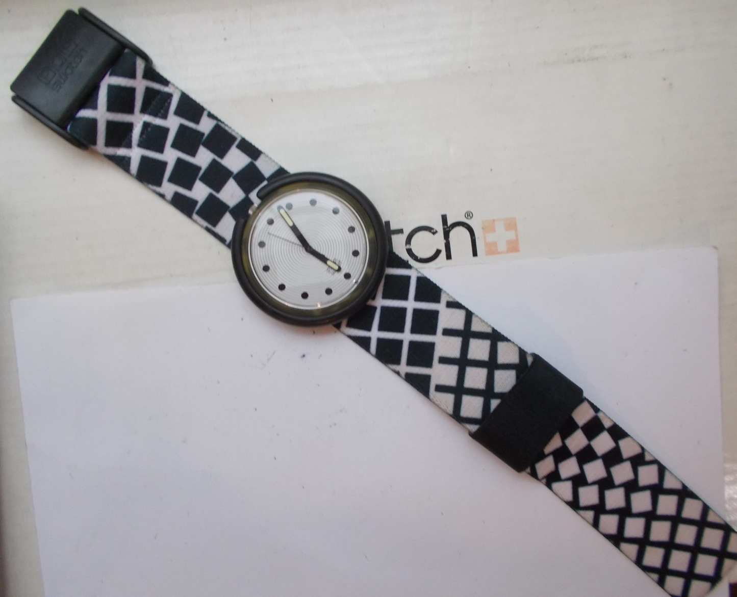 POP SWATCH ” SQUARES ” ’92 EXCELLENT- BOX WOW RARE L@@K VINTAGE