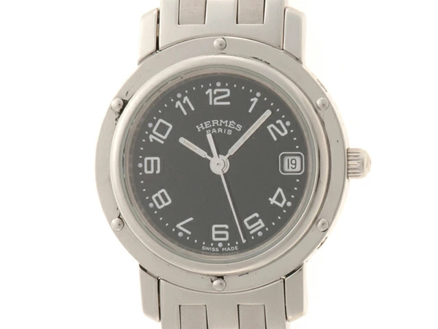 Hermes Clipper CL4.210 Stainless Steel 24mm Black Dial Quartz Women’s #DW1617