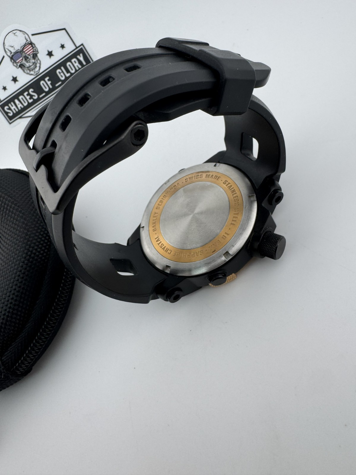 OAKLEY KILL SWITCH STEALTH BLACK WHITE W/ ROSE GOLD BEZEL WATCH 26-331 AUTHENTIC
