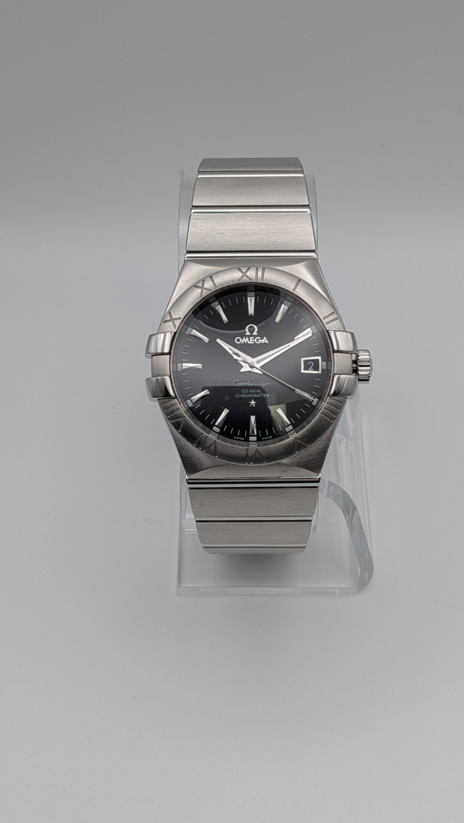 Omega Constellation Co-Axial 35mm Steel Black Dial 123.10.35.20.01.001