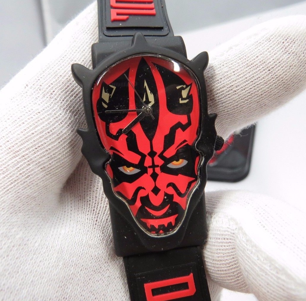 STAR WARS Episode 1, Darth Maul Head,3-D “Ultra Rare” Mens/Boys Watch NIB R16-08