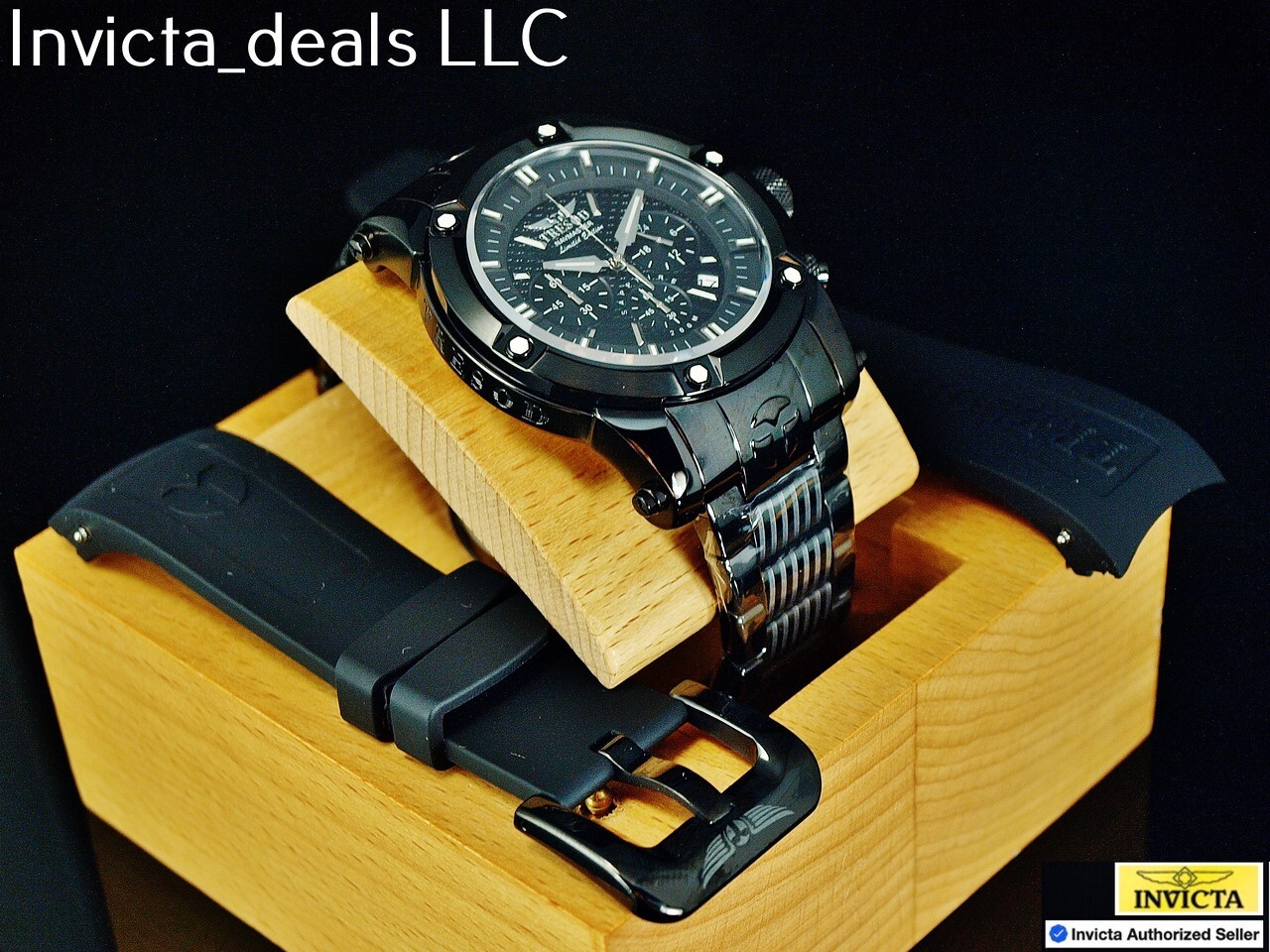 Tresod Men’s NAVMASTER Chronograph COMBAT Black Tone Sapphire Crystal SS Watch