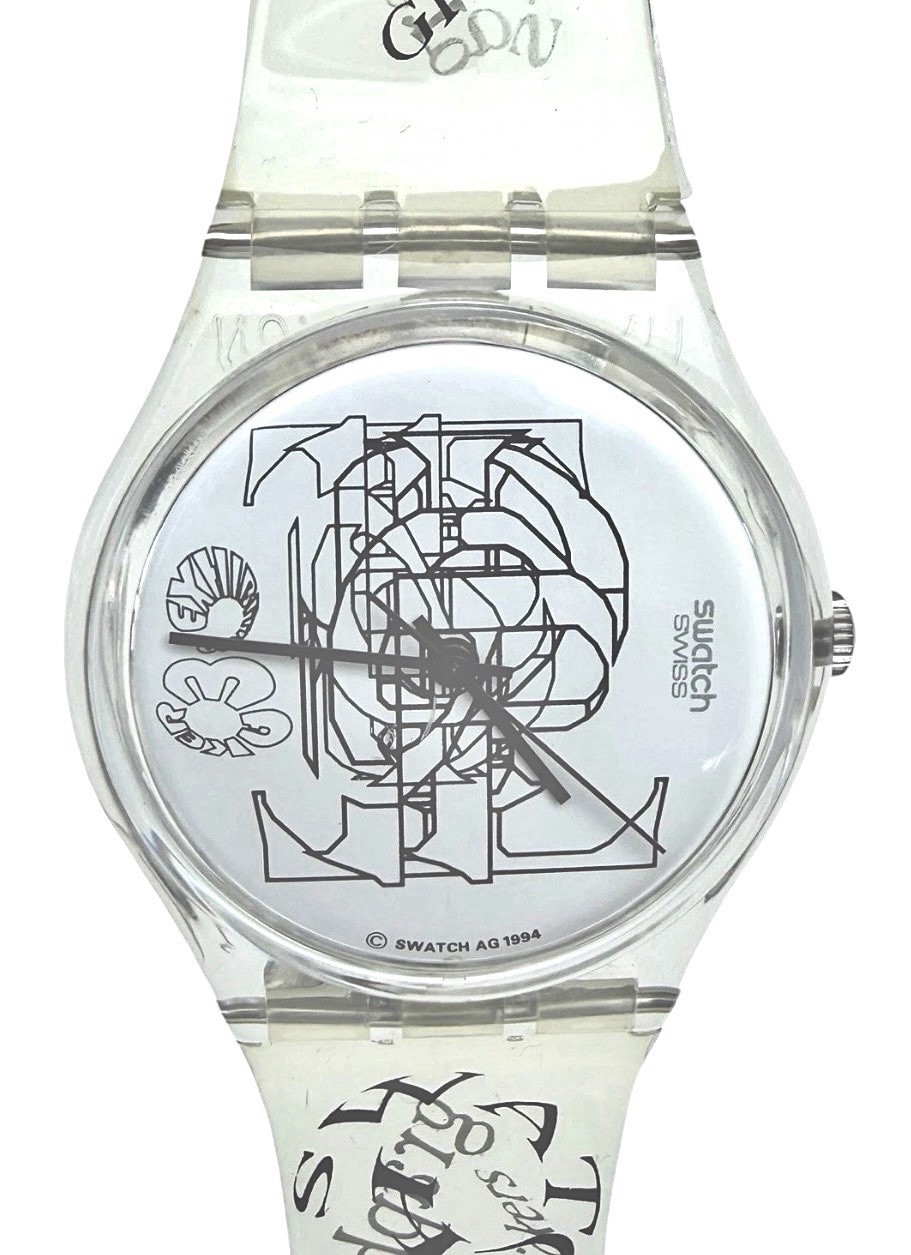 Vintage Swatch Watch Graphickers GK208 1995 Standard Gents 34mm Swiss Quartz