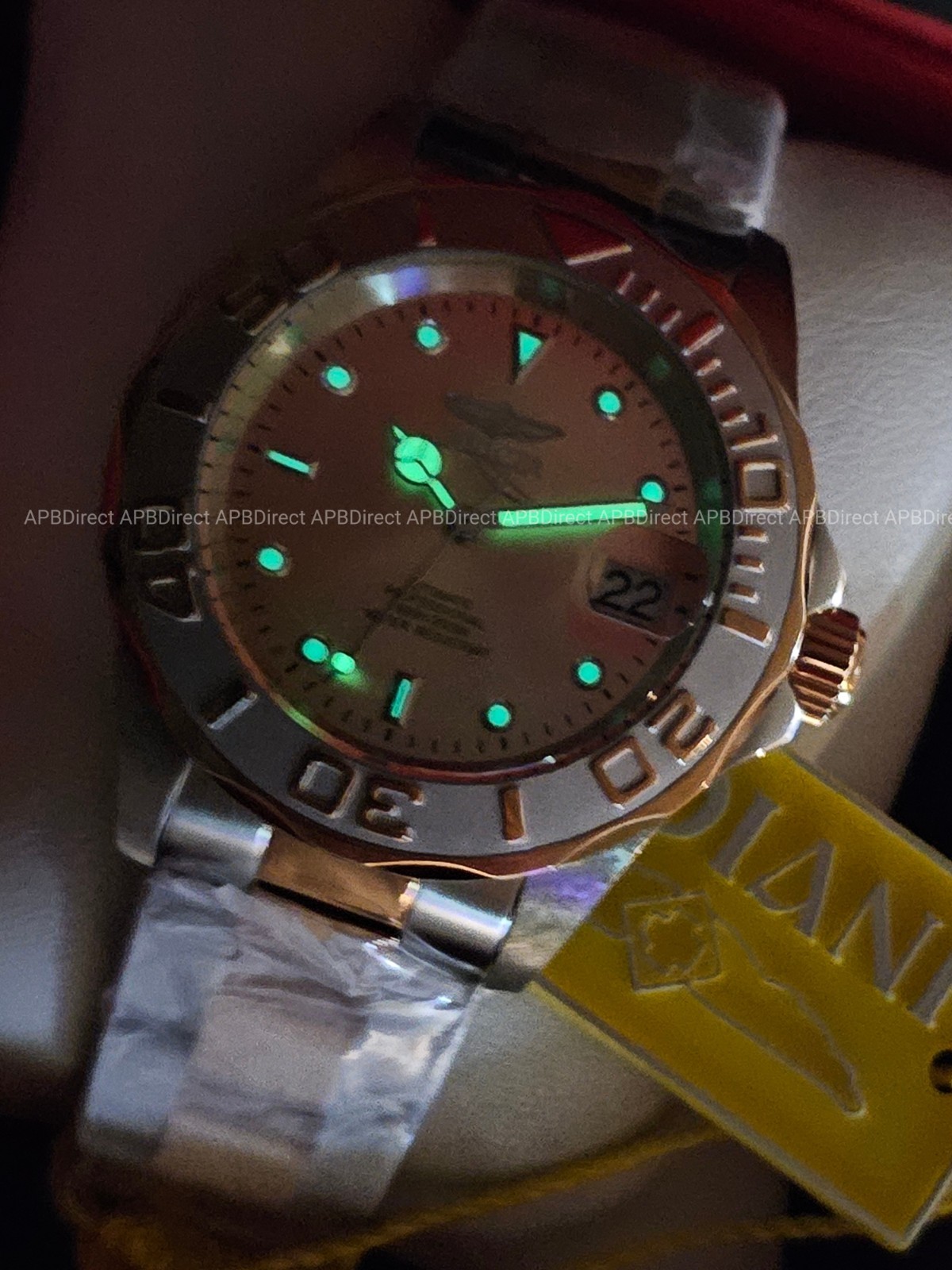 Invicta Pro Diver – Automatic Rose Gold Silver – Exibition Caseback – mens Watch