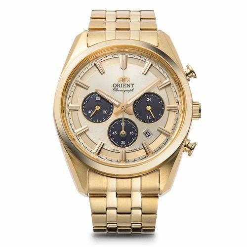 Stainless Steel Watch Quartz Solar Powered Chronograph 5ATM Japan Limited