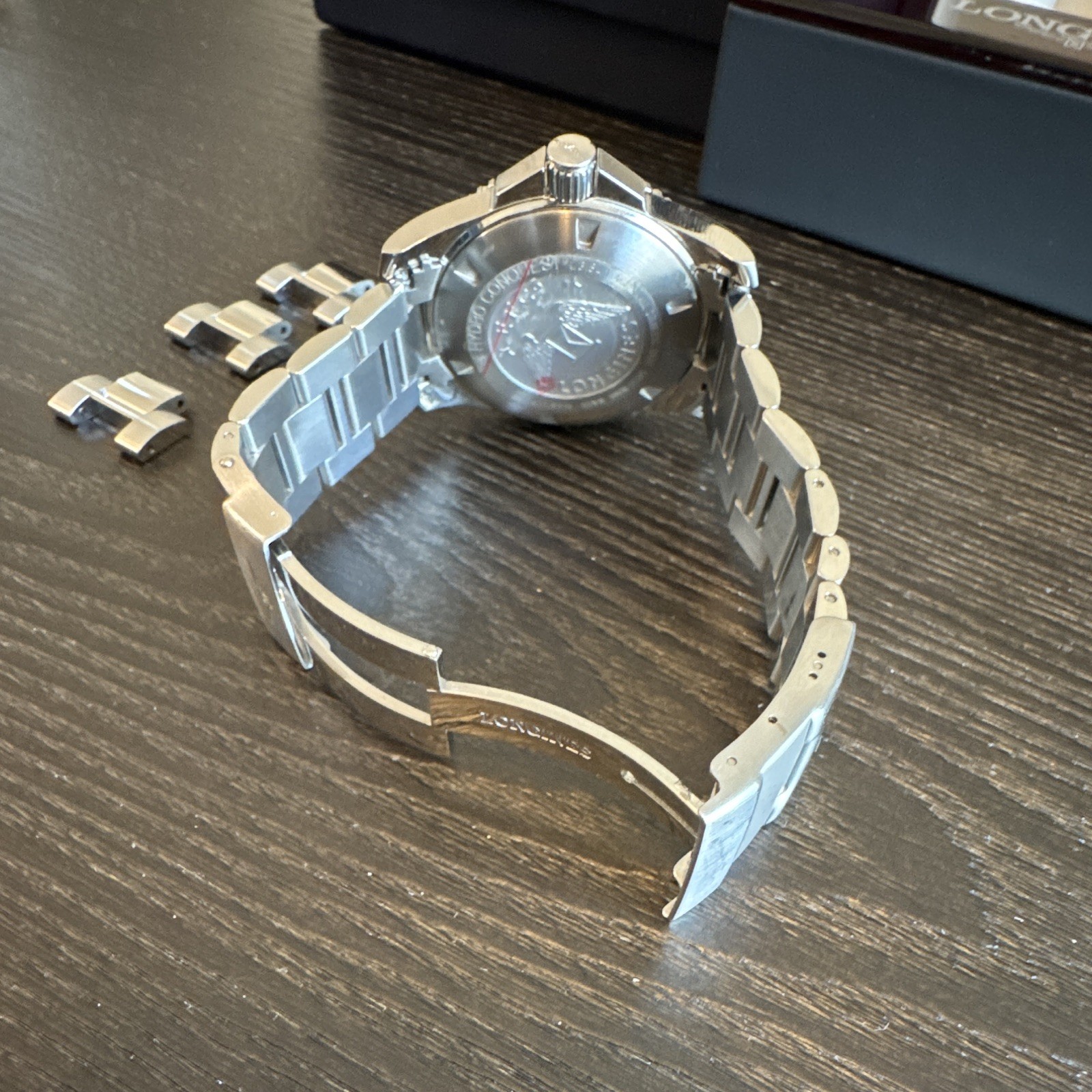 Longines HydroConquest Automatic Black Dial 300m Diver 41mm SS Bracelet Box