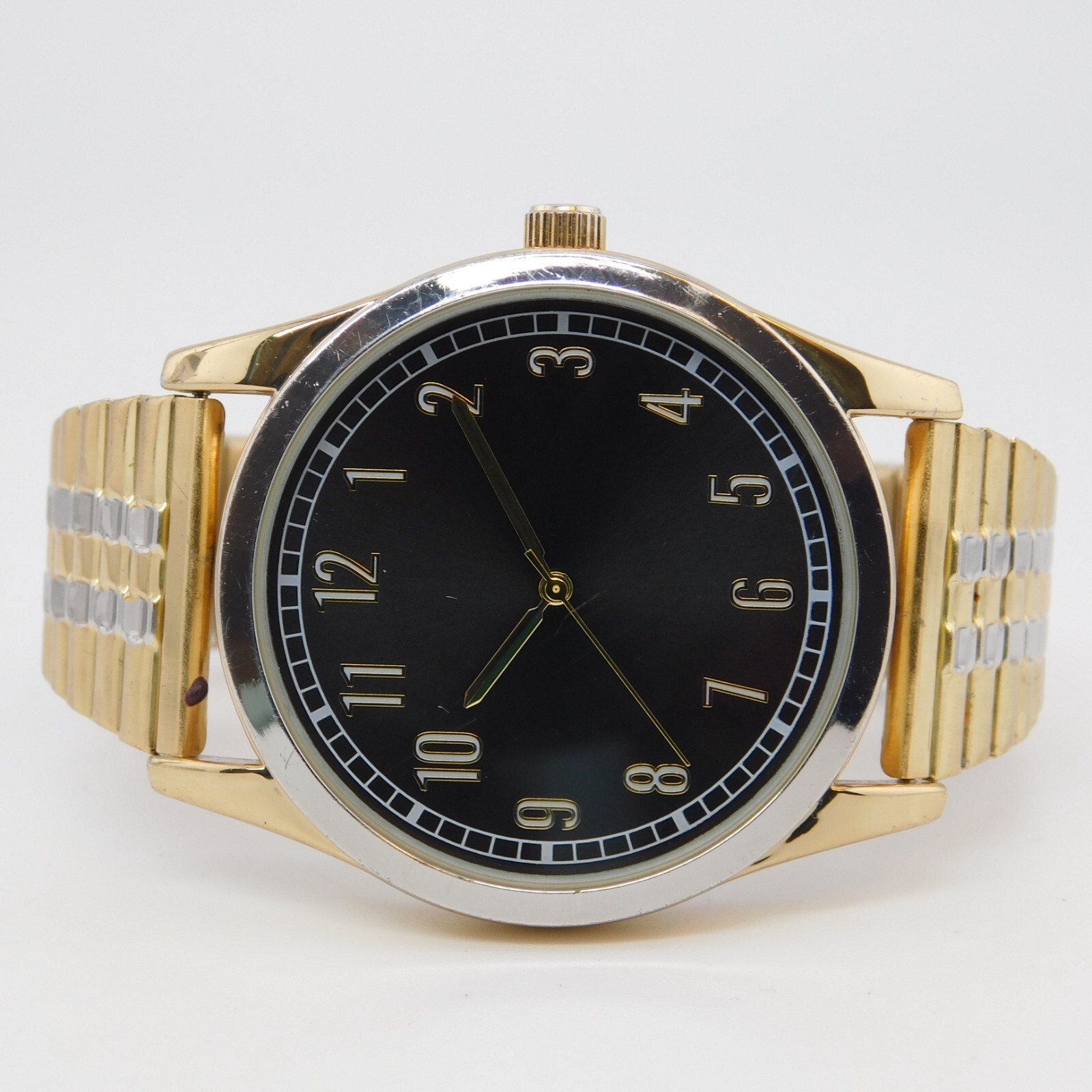 FMD FMDJO235 Two Tone Quartz Analog Men’s Watch Sz. 7″ New Battery
