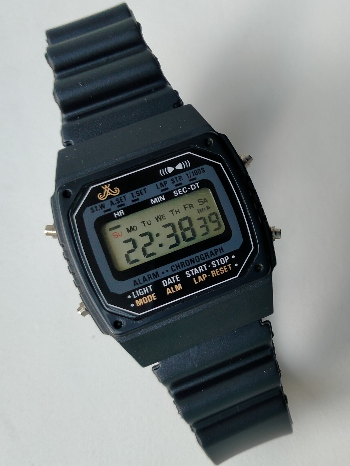 Meister Anker Alarm Chronograph Vintage Original Digital Watch 1990s