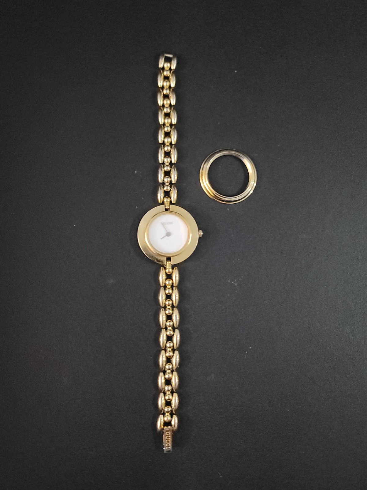 Vintage Gucci 11/12.2 Interchangeable Bezel Watch w/ 6 Swiss Made Bezels