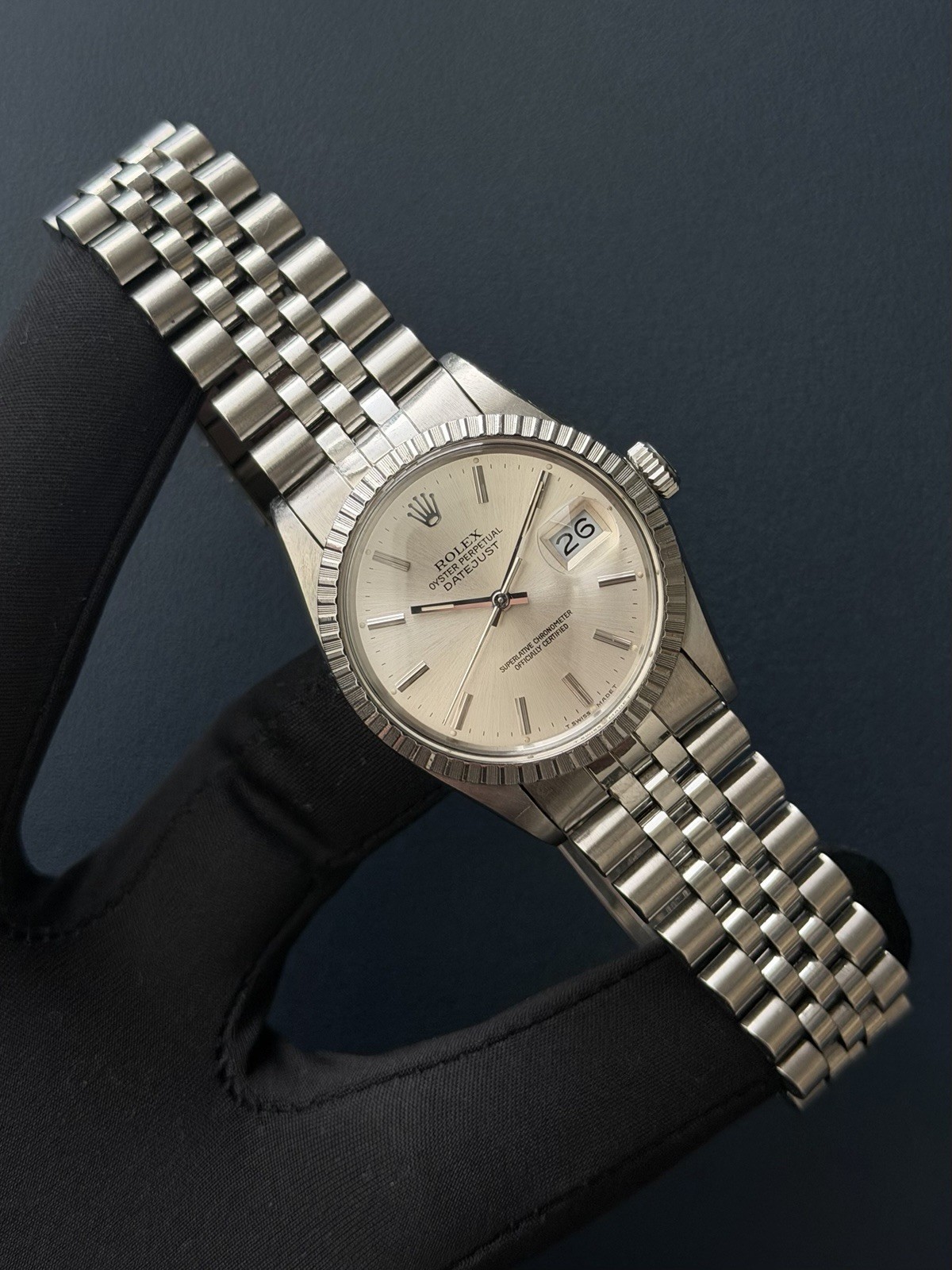 Rolex Datejust 16030 Silver Jubilee Bracelet with Silver Bezel