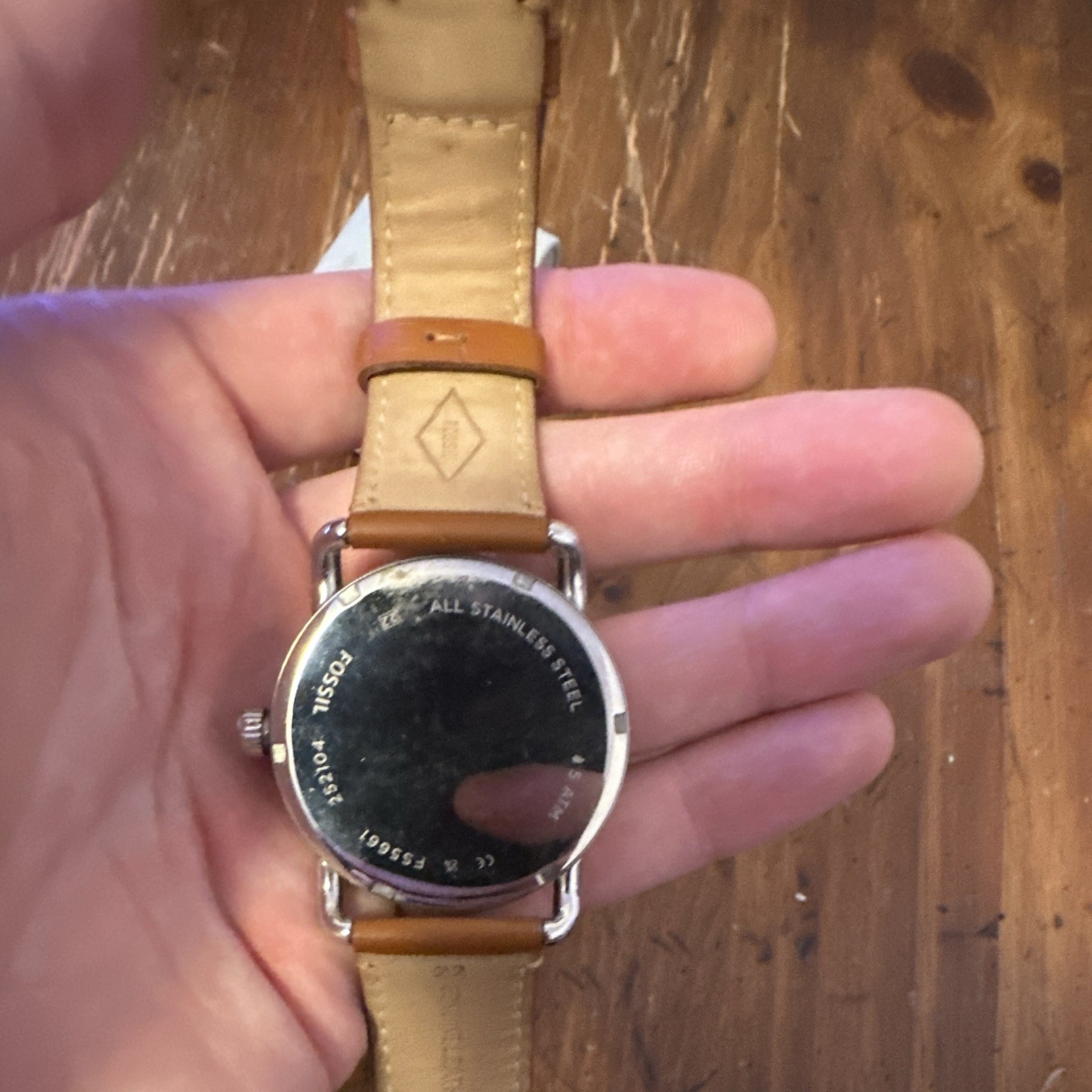 Fossil Men’s Copeland Quartz Stainless Steel and Leather Three-Hand Watch