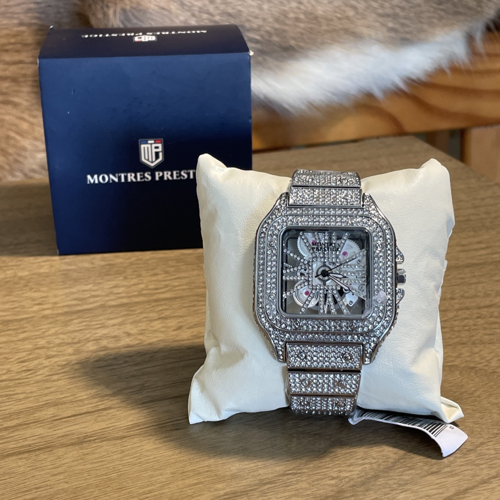 Skeleton Dial Iced Out Diamond Designer Fashion watch Montres Prestige MPW-0136