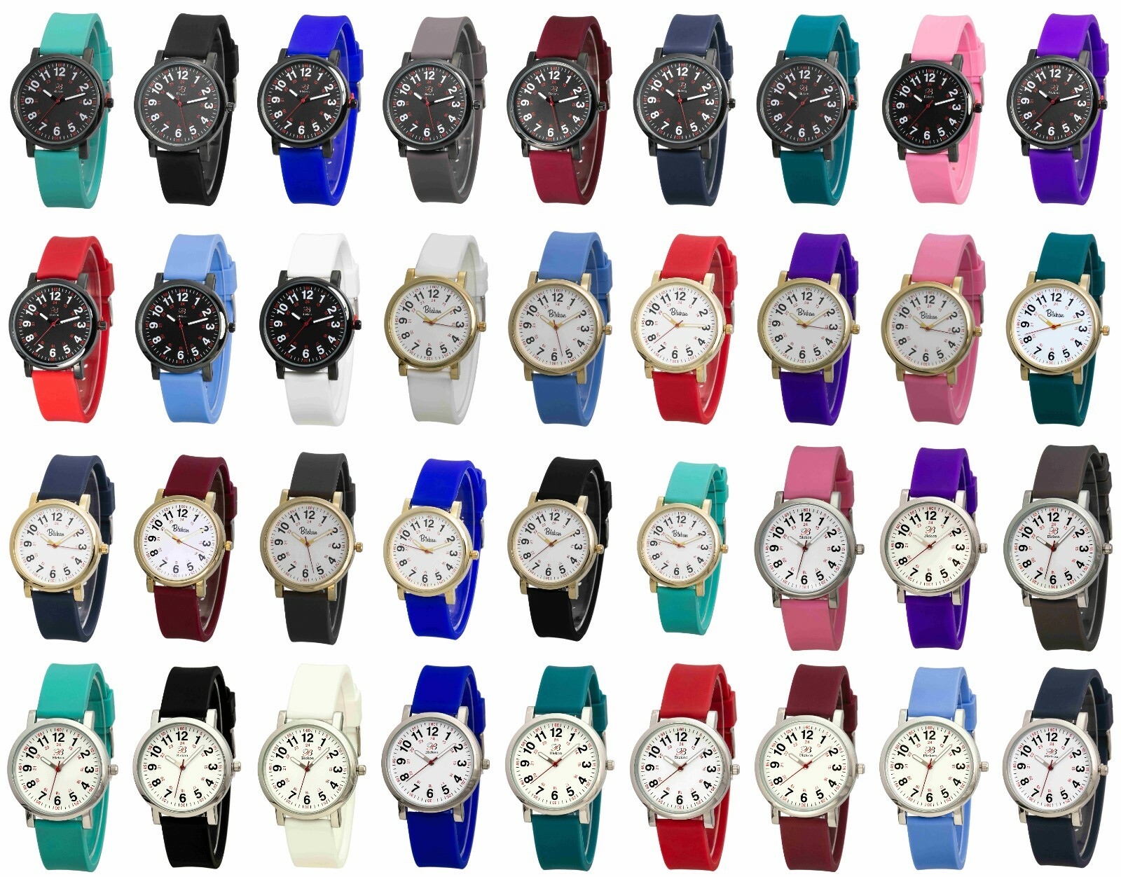 Original Nurse Watch – Super Soft Scrub Color Silicone Bands – Medical Watch