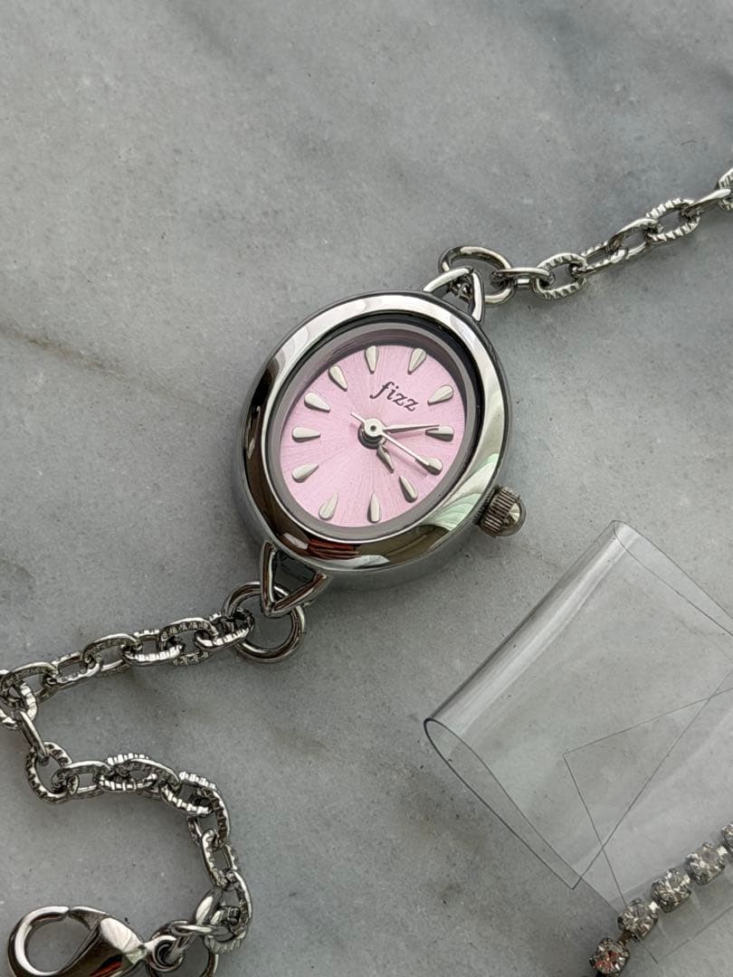 Fizz Ladies Quartz Watch Pink Stainless Steel – Unused Battery Replaced Running