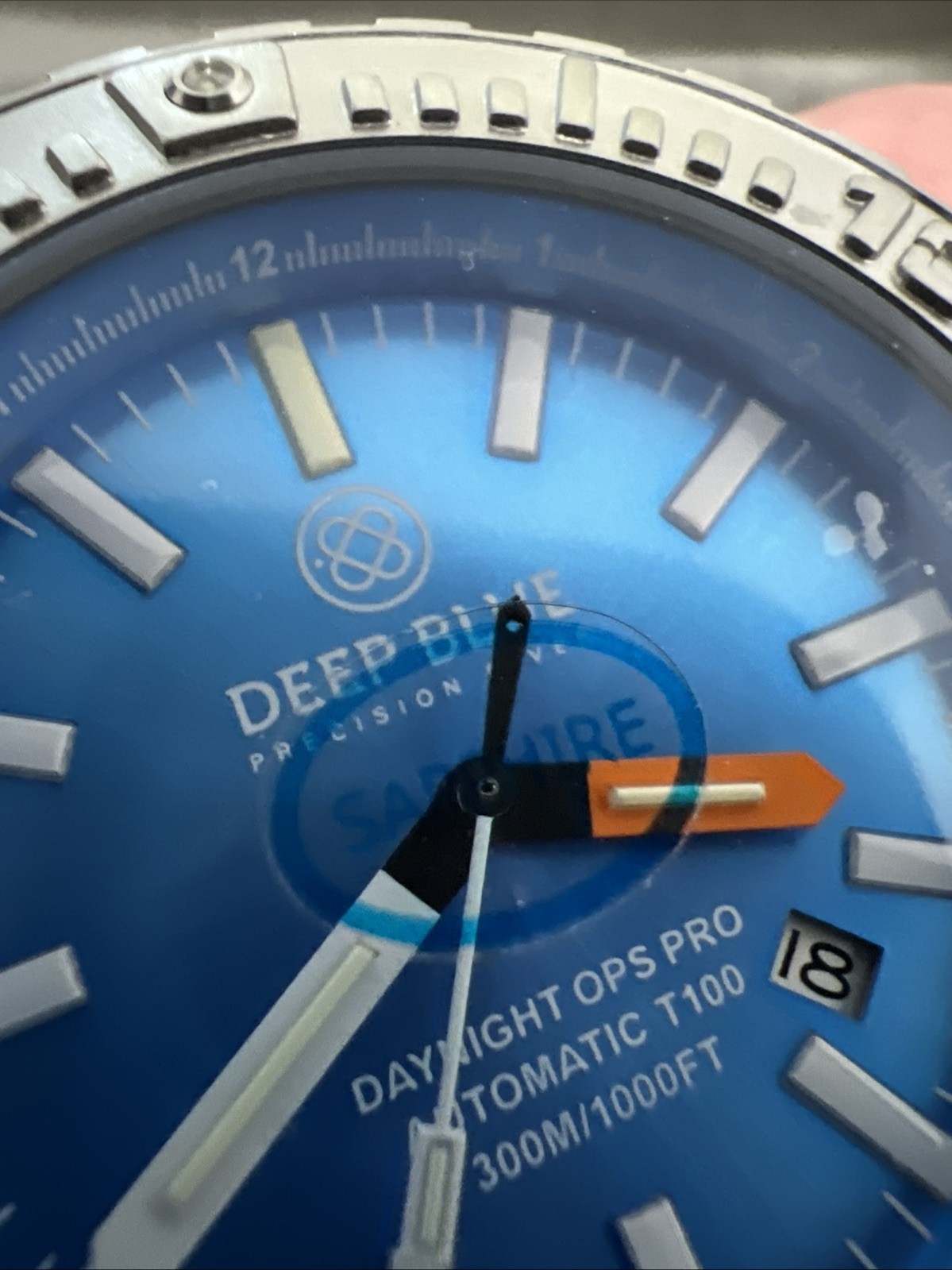 DAYNIGHT OPS PRO-TRITIUM TUBES AUTOMATIC 46M BEZEL LIGHT BLUE/YELLOW TRITIUM TUB