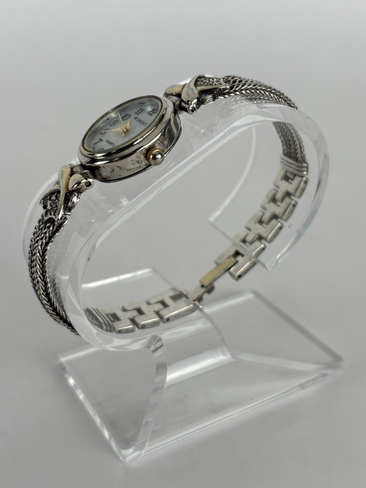 Wincci 18mm Sterling Silver Plated Quartz Watch w/Bracelet & New Battery