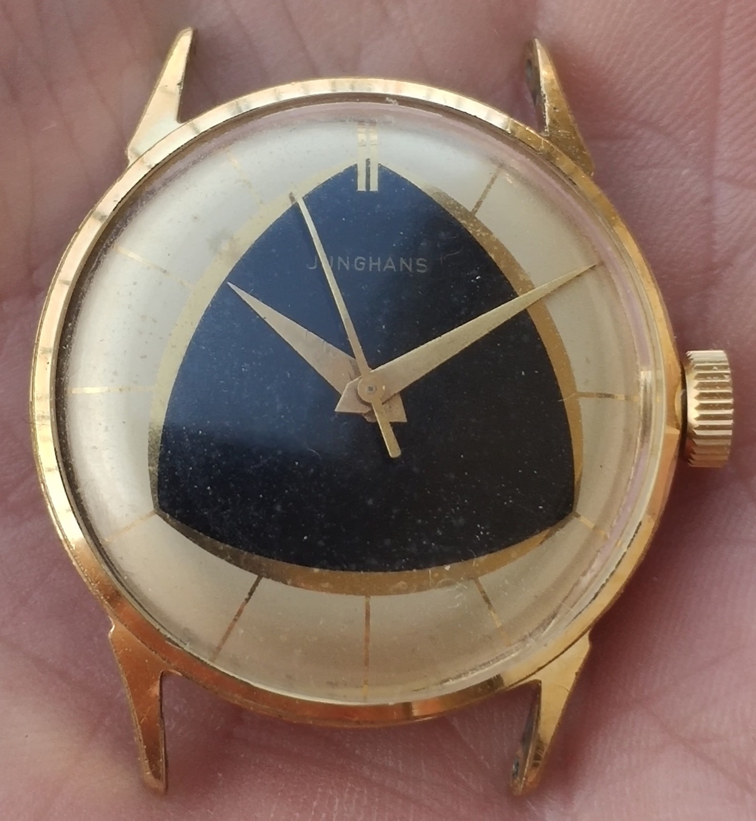 Vintage men’s german Junghans two tone dial hand-winding watch cal. 93S1
