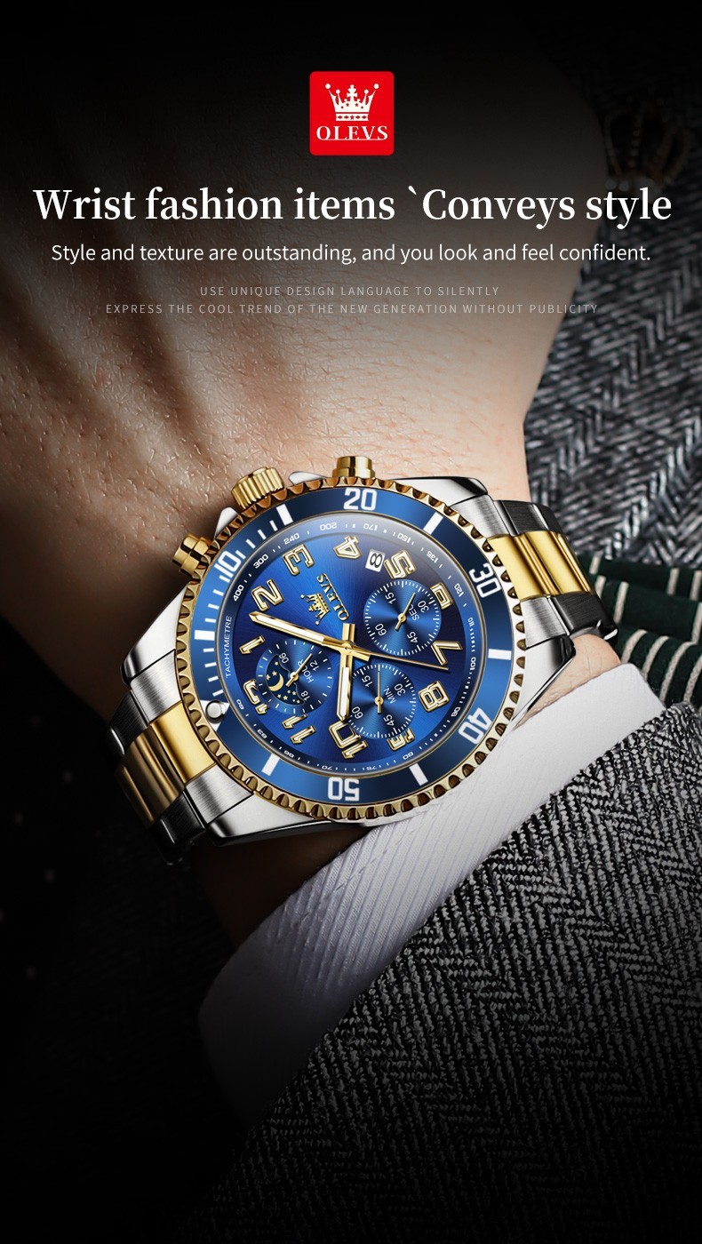 OLEVS 2926 Luminous 3ATM Waterproof Man Present Japan Movement Quartz Watch