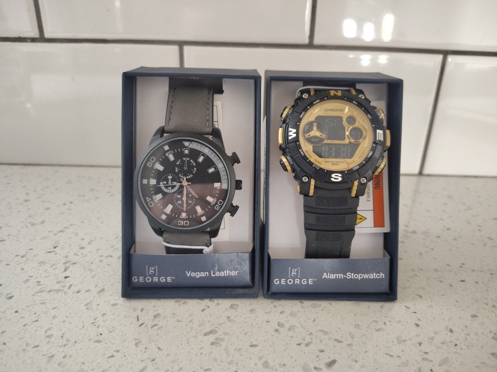 George Men’s Watch Bundle Quartz Movement Water Resistant NIB