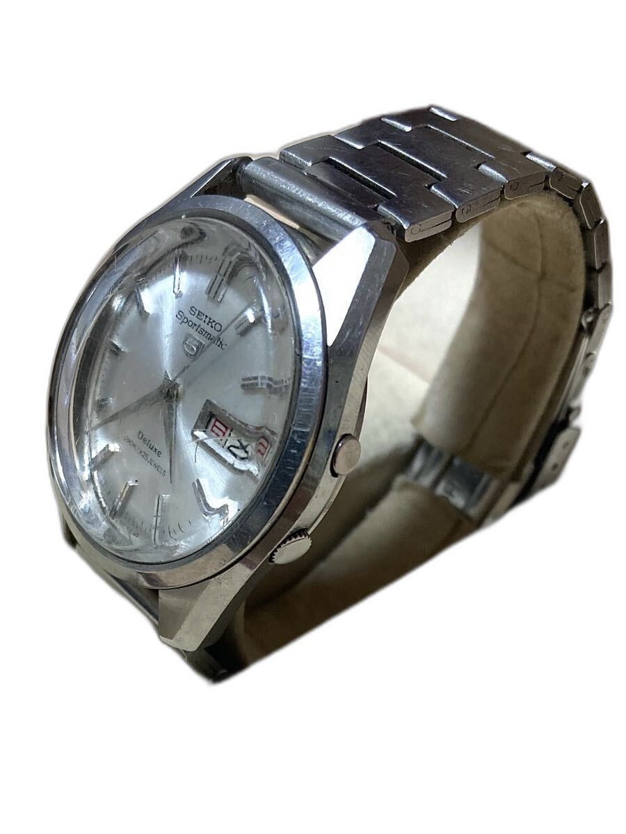 Seiko 5 Sportsmatic Deluxe Automatic Wristwatch Dolphin Case 1960s Pre-owned – G