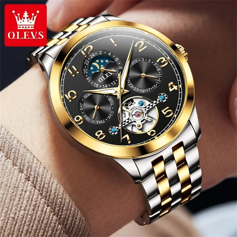 OLEVS Automatic Mechanical Waterproof Luxury Watch Date Men’s Wristwatch