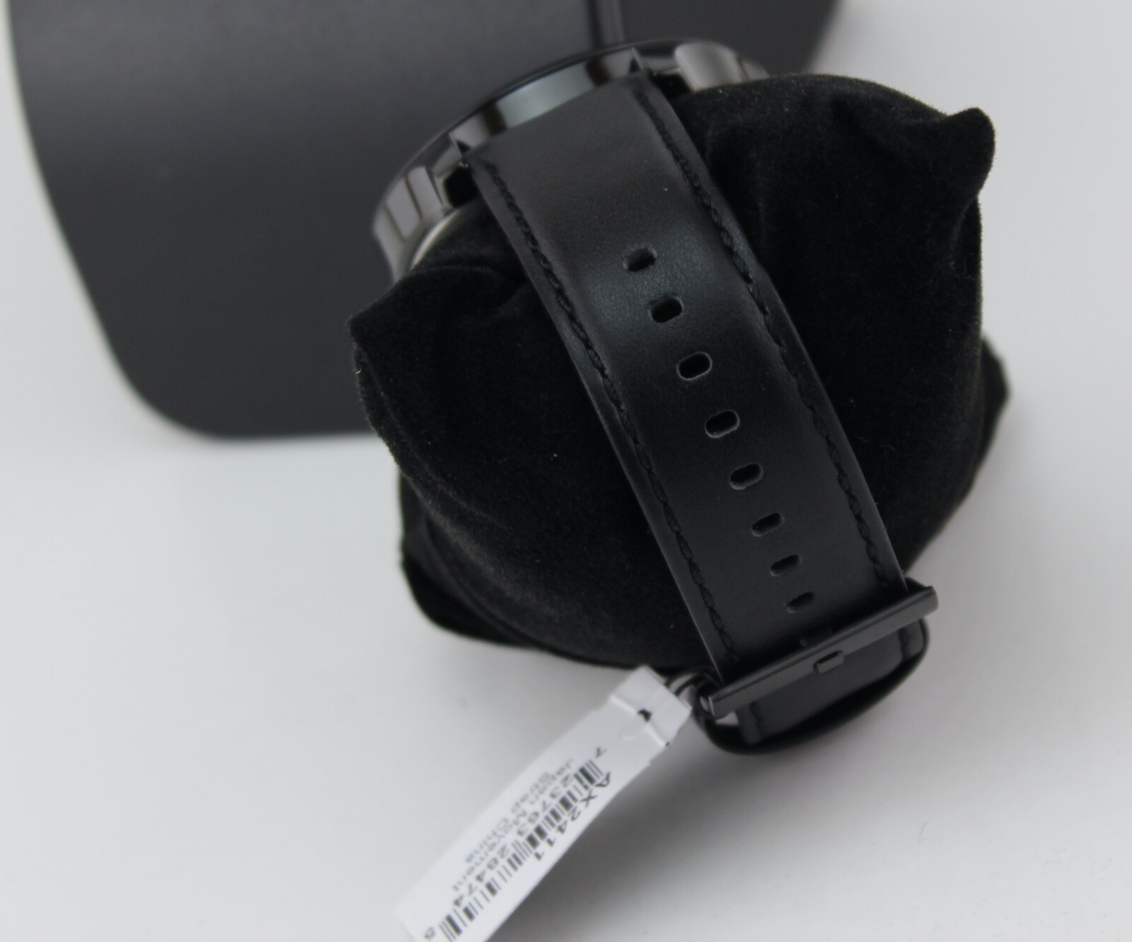 NEW AUTHENTIC ARMANI EXCHANGE HAMPTON BLACK LEATHER MEN’S AX2411 WATCH