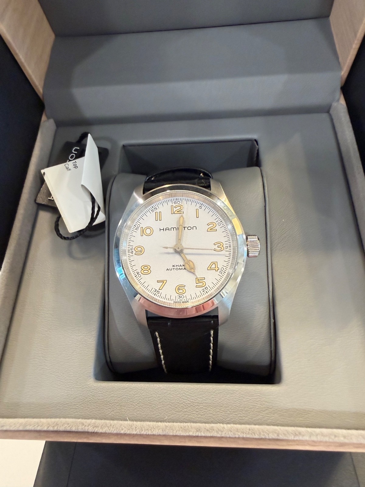 Hamilton Khaki Field Murph Automatic Leather Strap White 38 mm Watch – H70405710