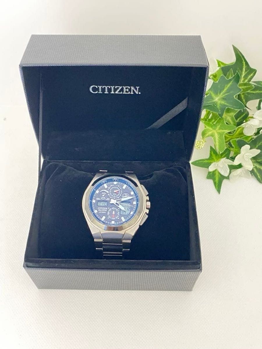Operational Citizen Attesa Titanium Eco Drive Jet Setter CITIZEN Radio Solar CIT