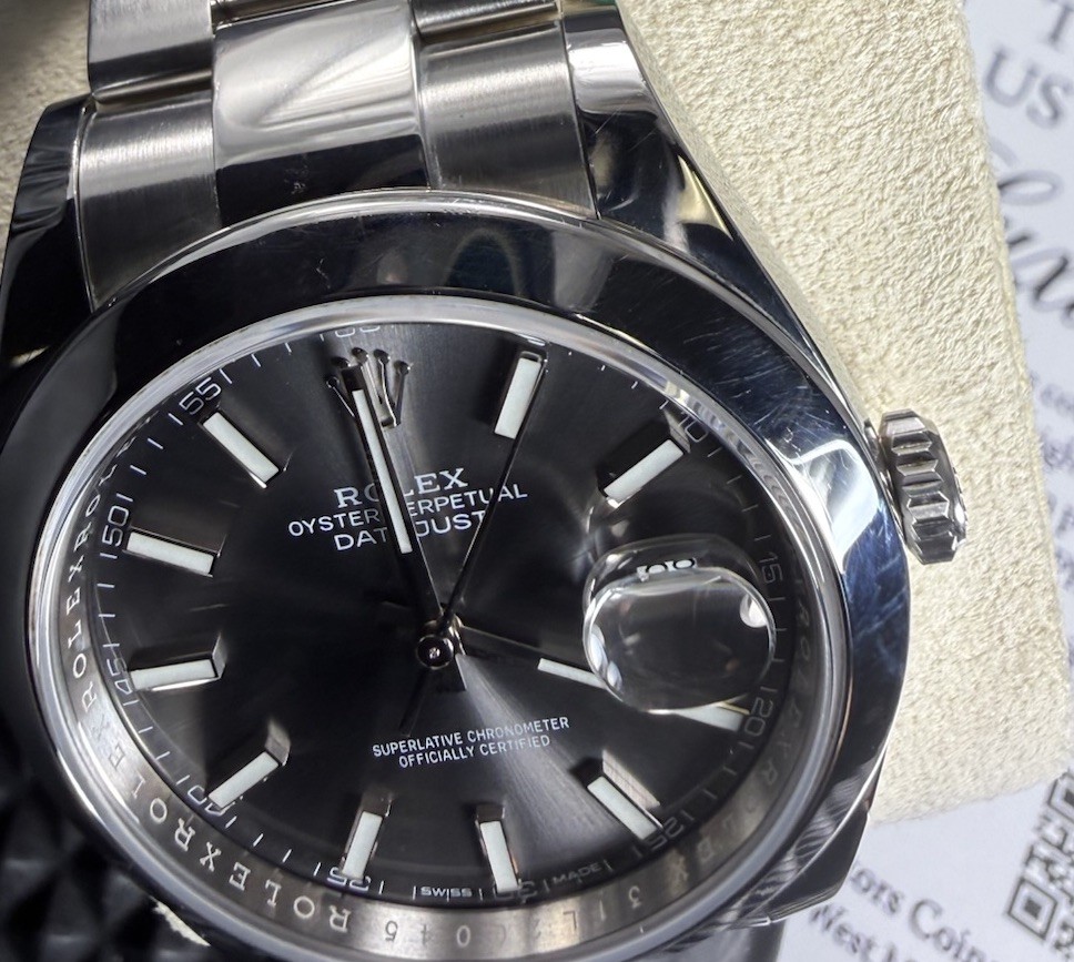 Rolex Datejust 126300 Silver Oyster Bracelet with Silver Bezel