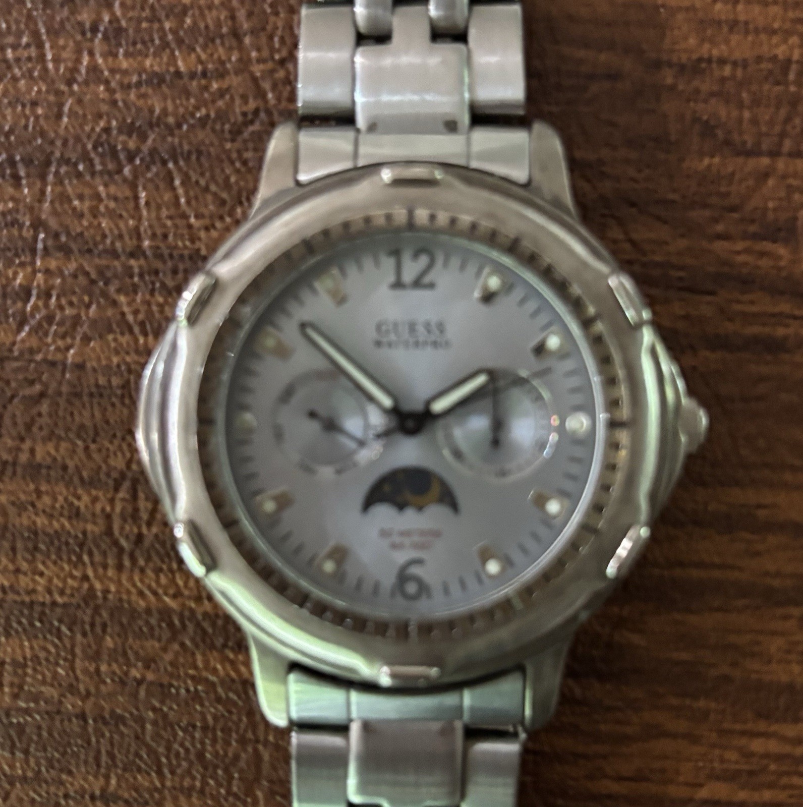Guess Waterpro Men’s Stainless Steel Watch With New Battery