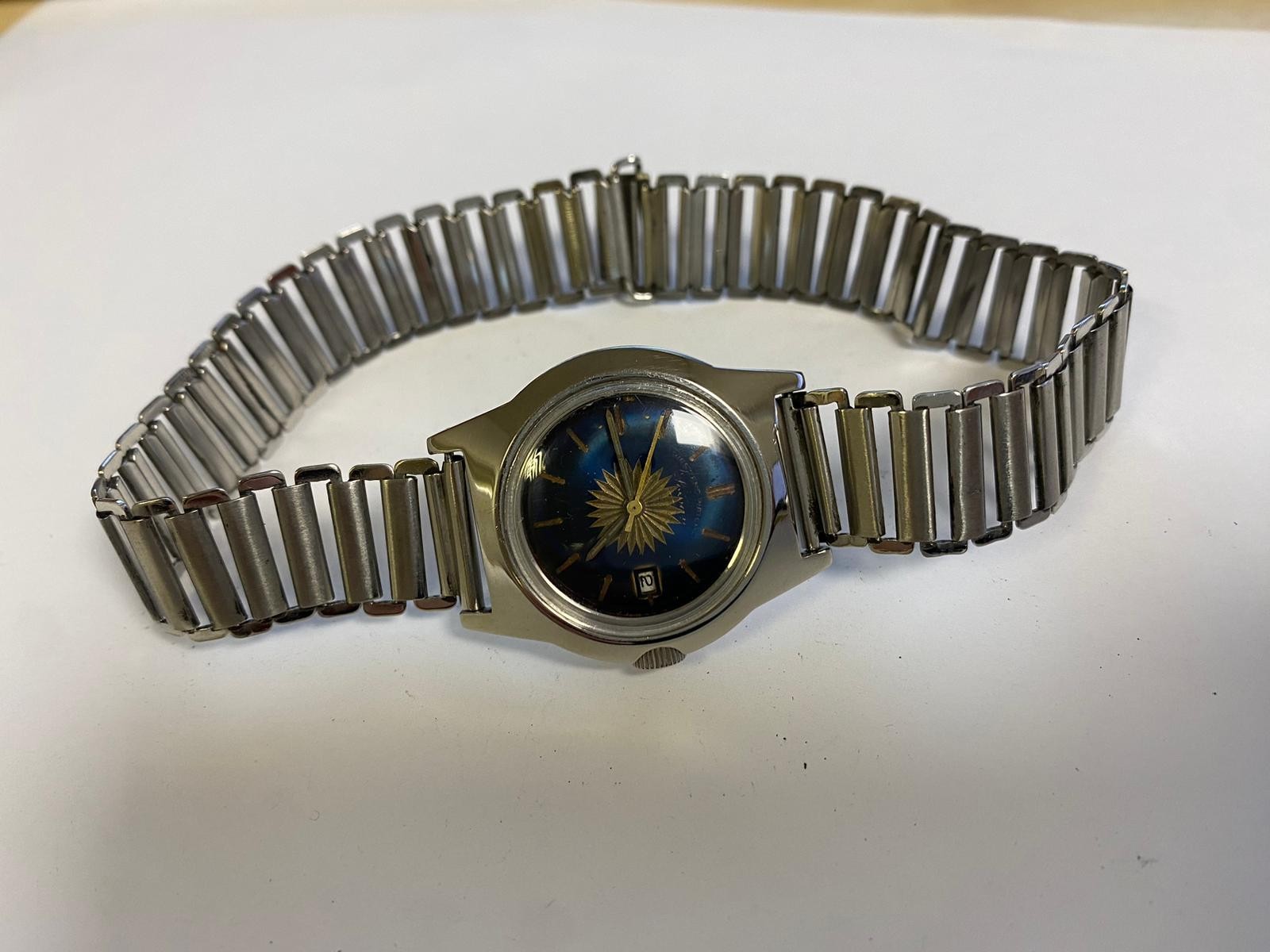 Vintage West End Watch blue Dial Manual Wind Wrist Watch 31mm (W27) bamboo