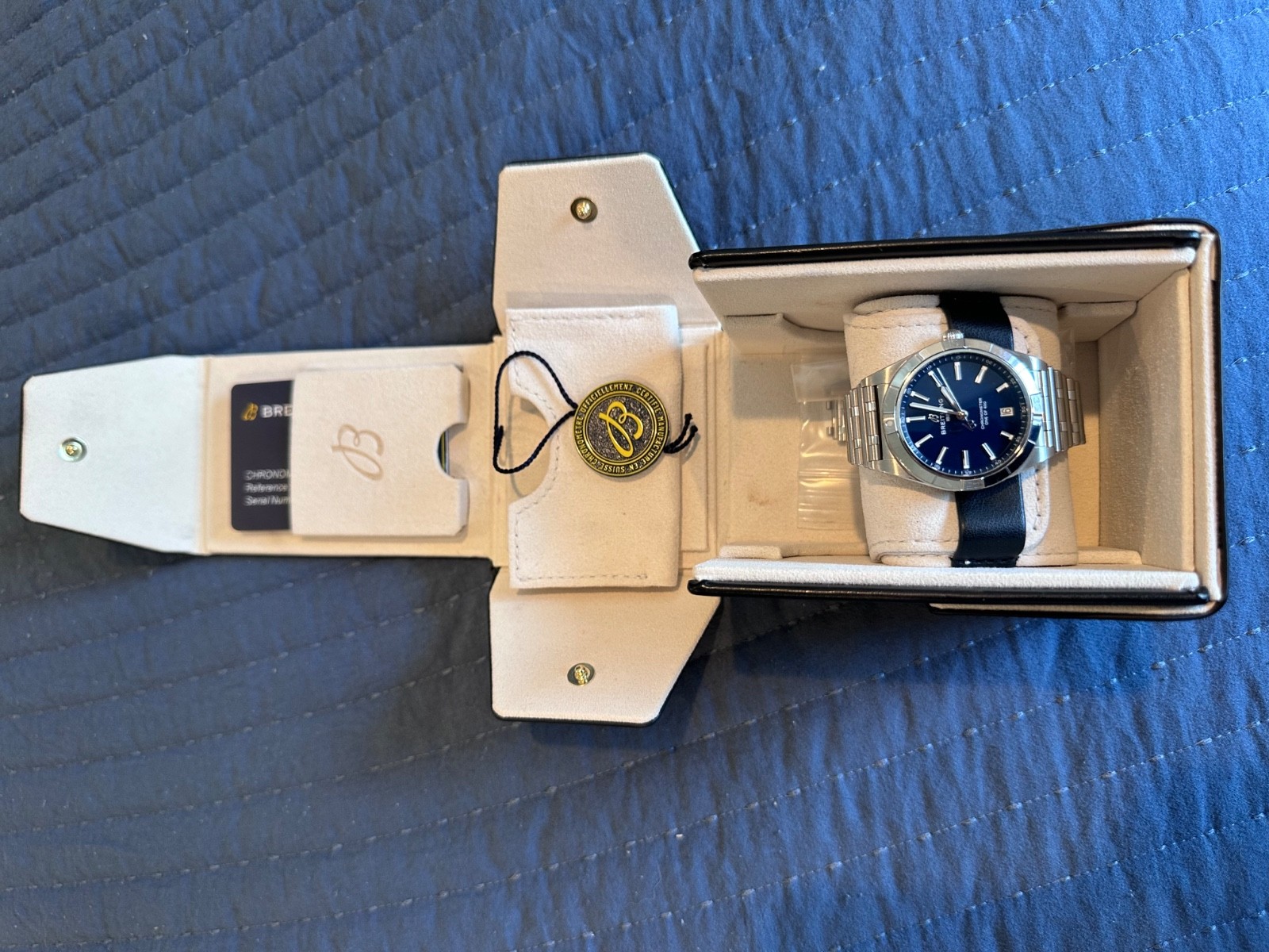 Breitling Chronomat 36 Victoria Beckham Blue Dial Stainless Steel