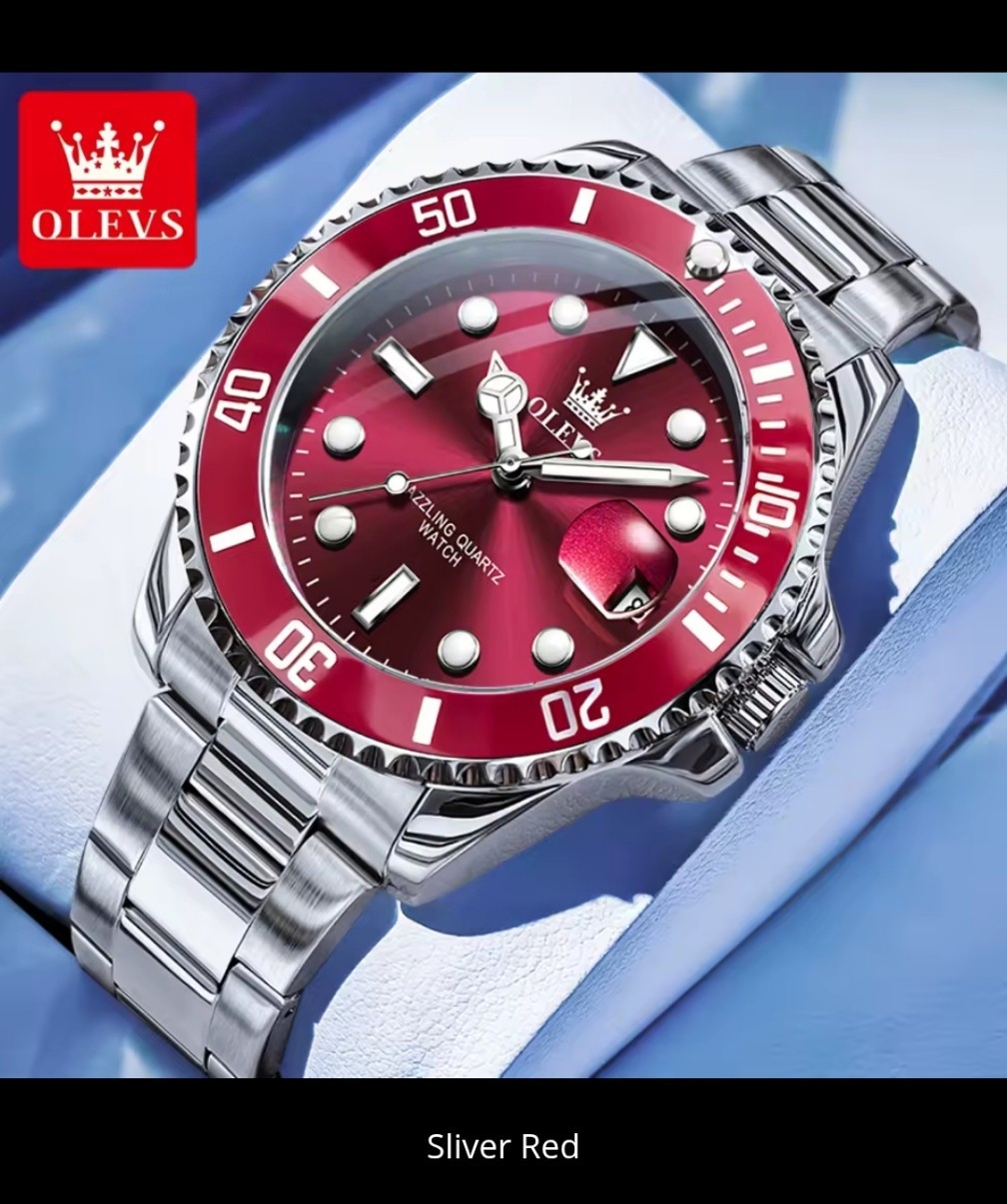 OLEVS Men’s Watch Automatic Mechanical, Stainless Steel Luminous Waterproof Date