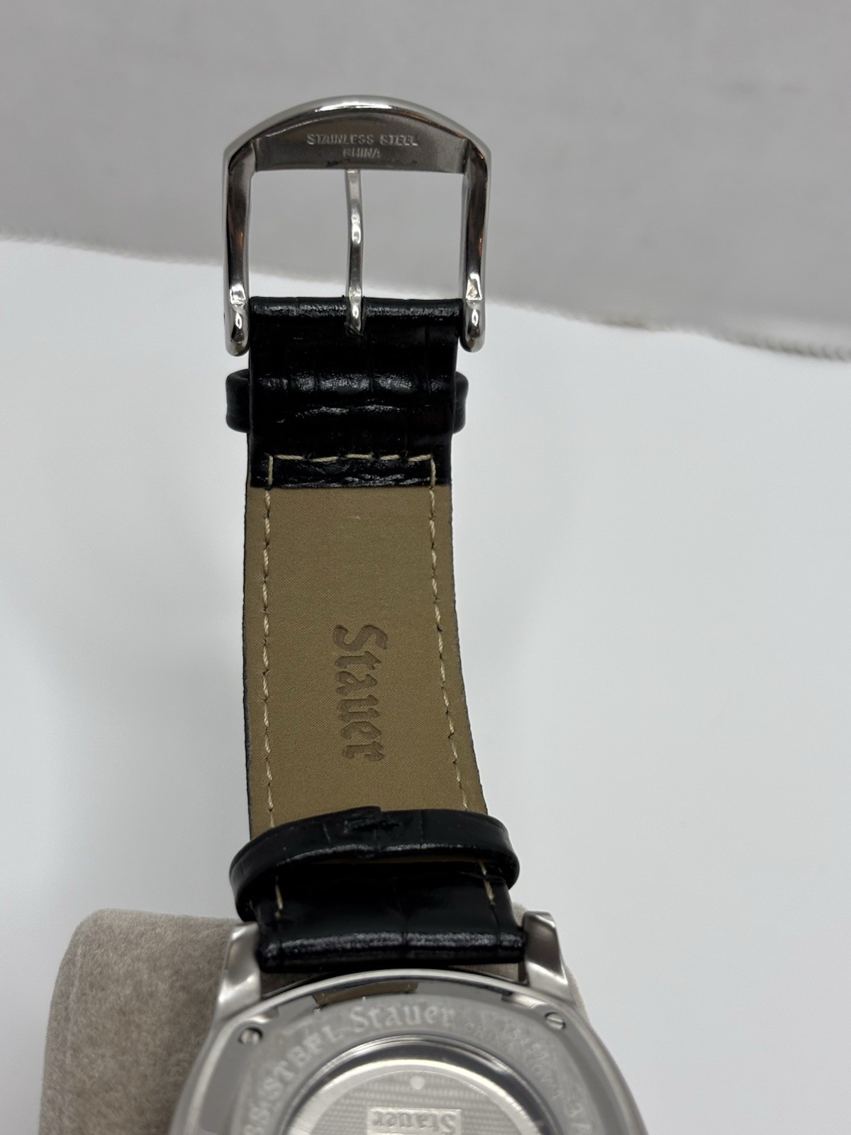 Stauer 1930 Dashtronic Men’s Watch Cotswold Genuine Leather Band Black Works