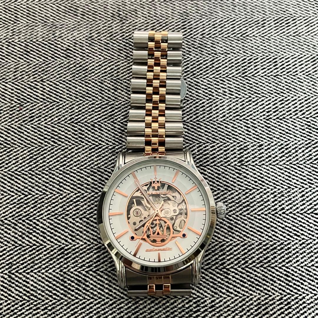 Maserati Automatic Skeleton Men’s Wristwatch Excellent Condition
