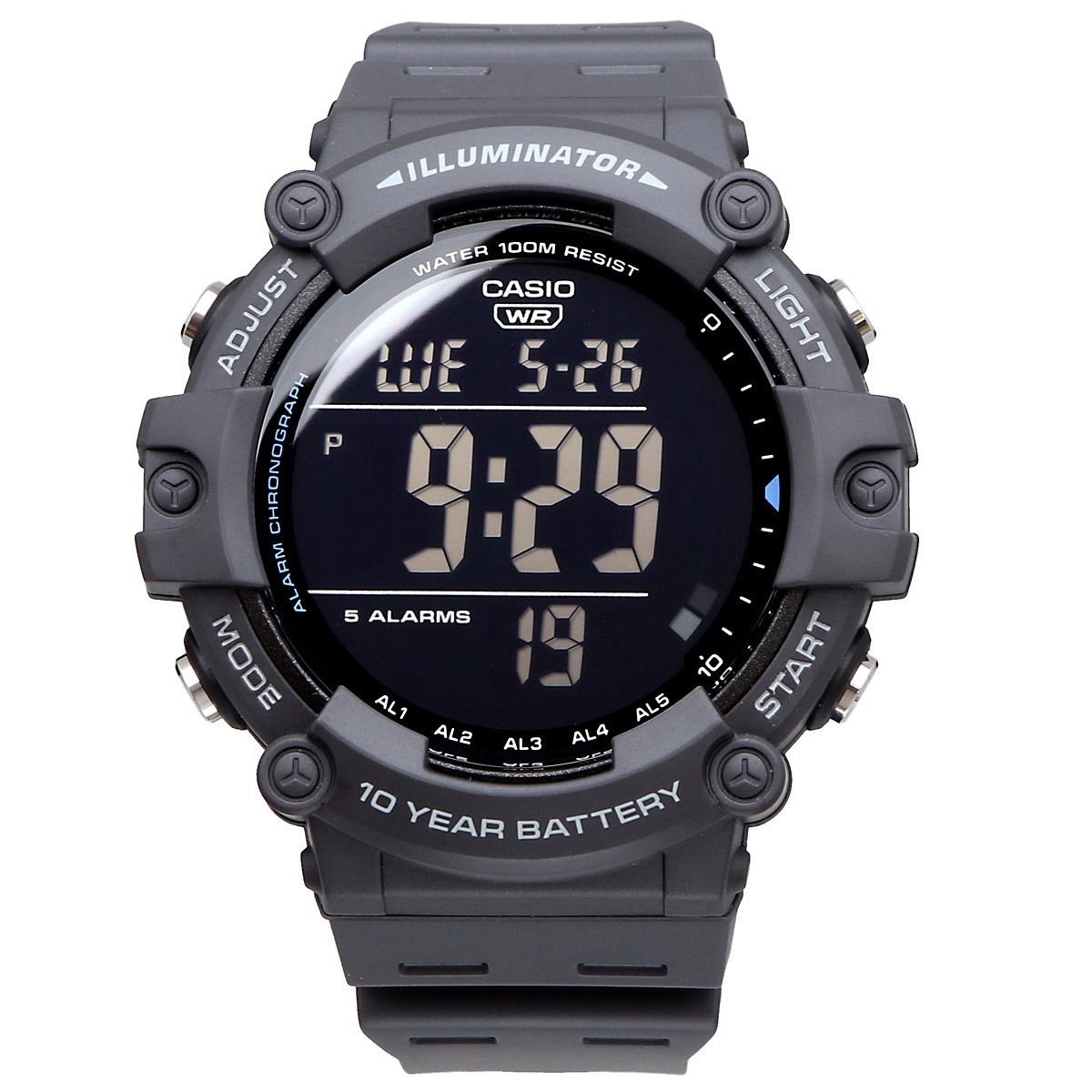 Casio AE-1500WH-8BV Men’s Digital Watch Grey Resin 100m 10 Year Battery New