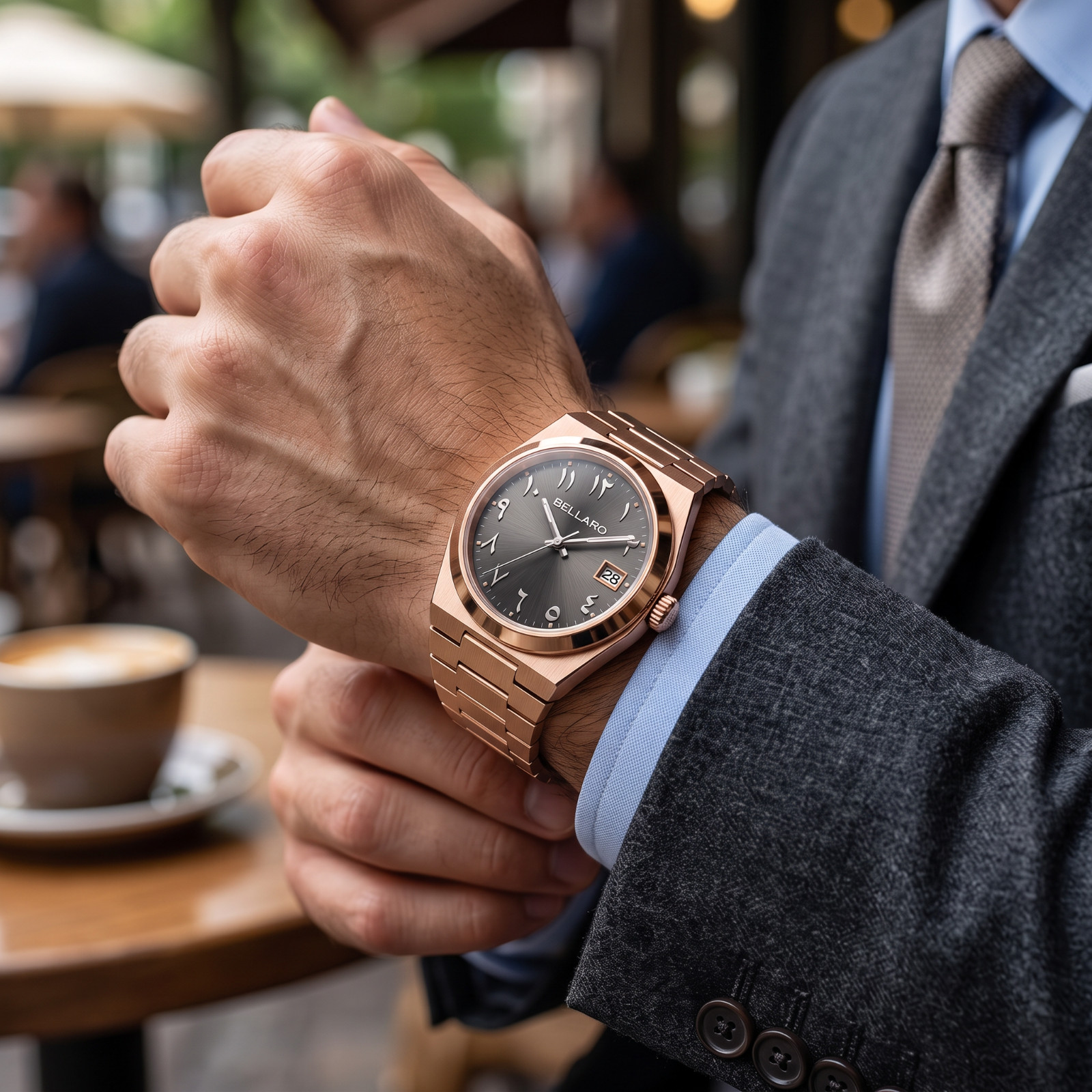 BELLARO Tolaris Watch – Japanese Automatic NH35 – Sapphire Crystal Gray Dial