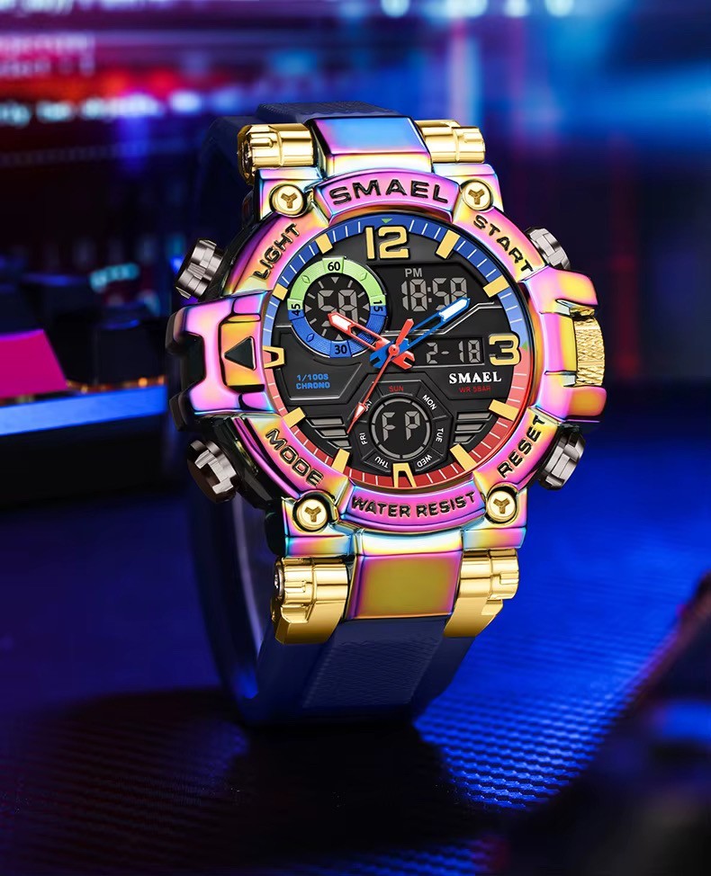 Oversized Chronograph Waterproof Digital Sport Shock Resistant WRIST WATCH 55mm
