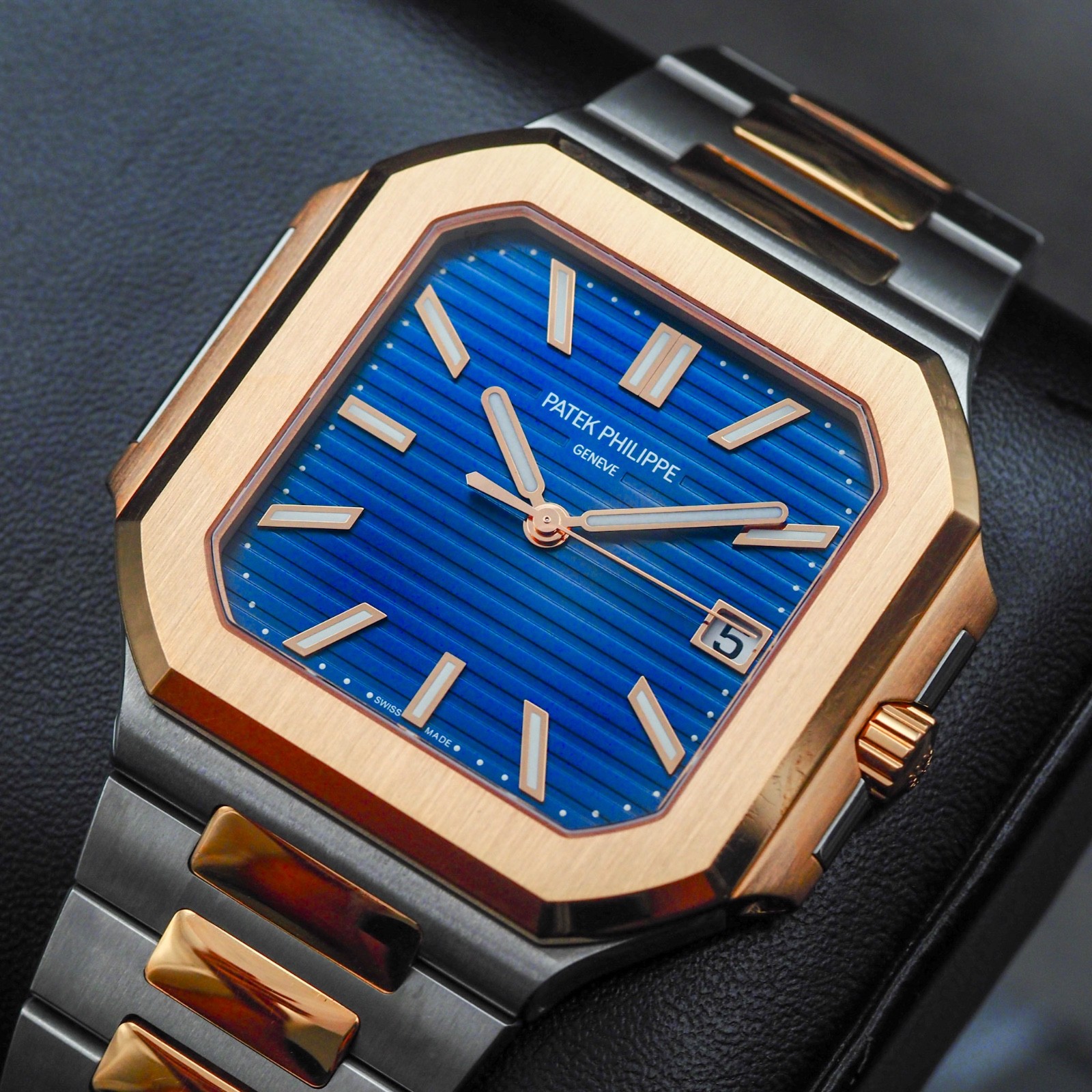 2024 Patek Philippe 5821/1AR-001 Cubitus Date 45 Steel 18J Rose Gold Watch