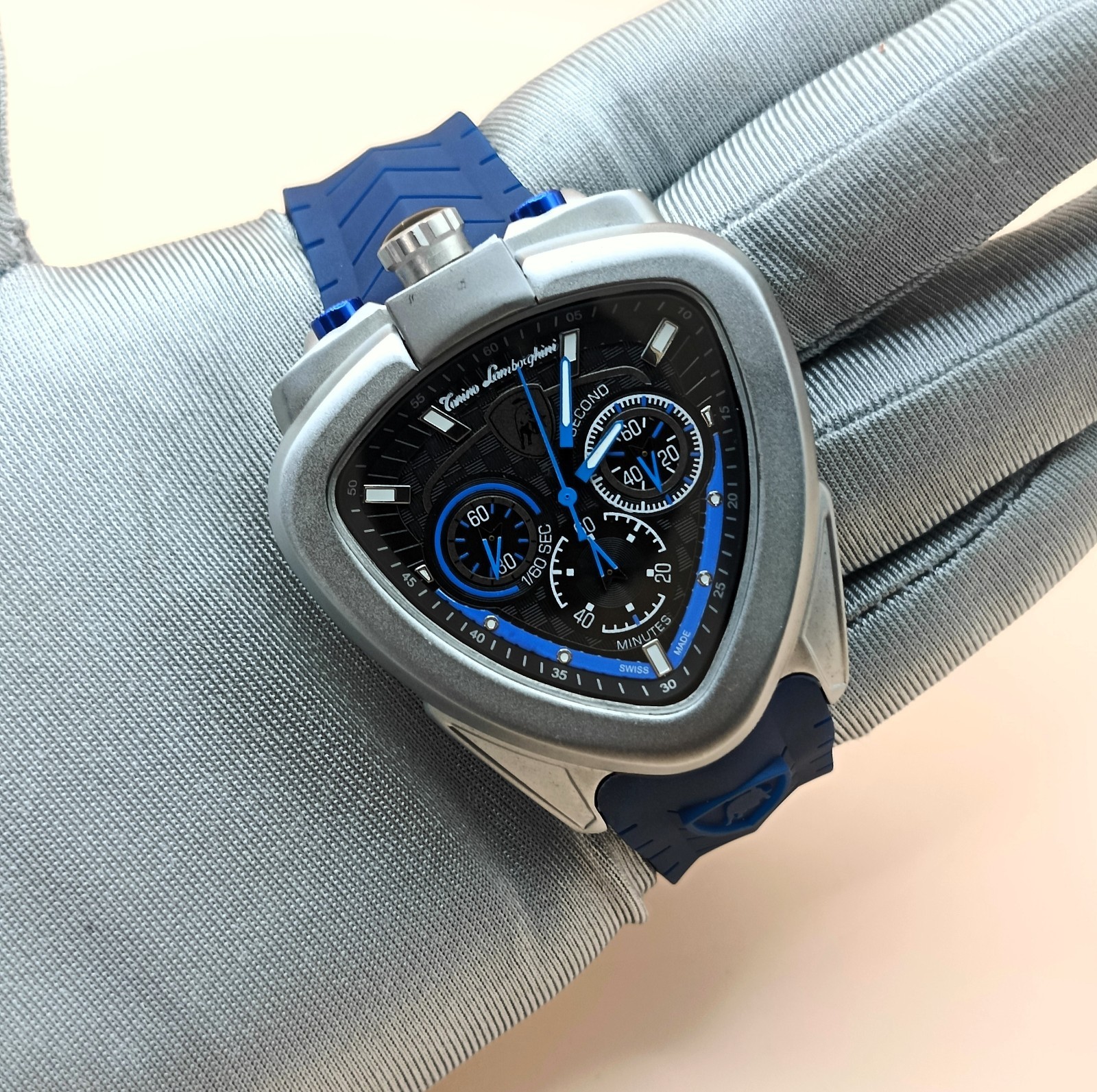 Amazing Tonino Lamborghini Chronograph Black Dial Refurbished Men’s Wrist Watch