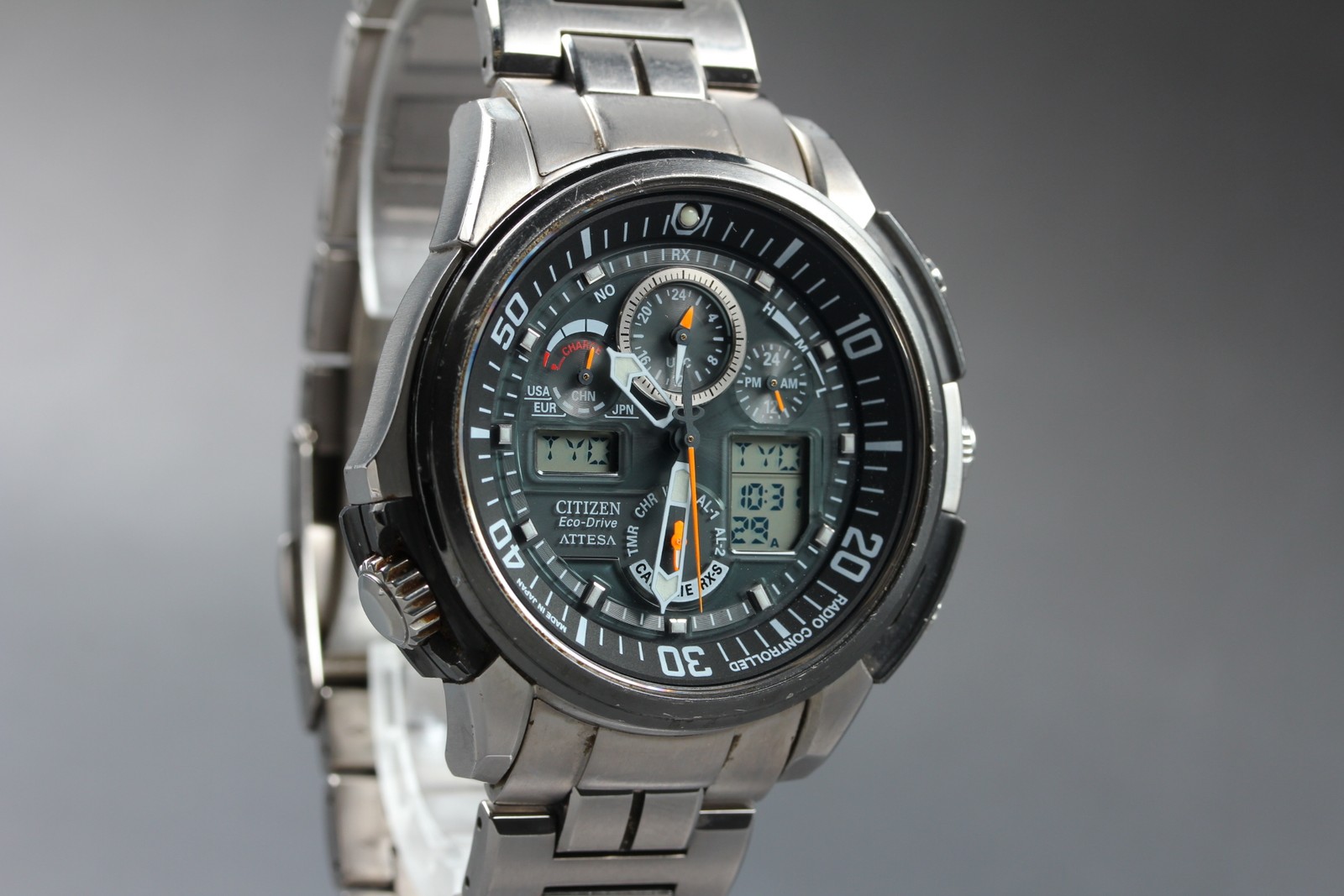 [Exc+5] Citizen Attessa World Time Jet Setter ATV53-2931 U680 Solar Men’s Watch