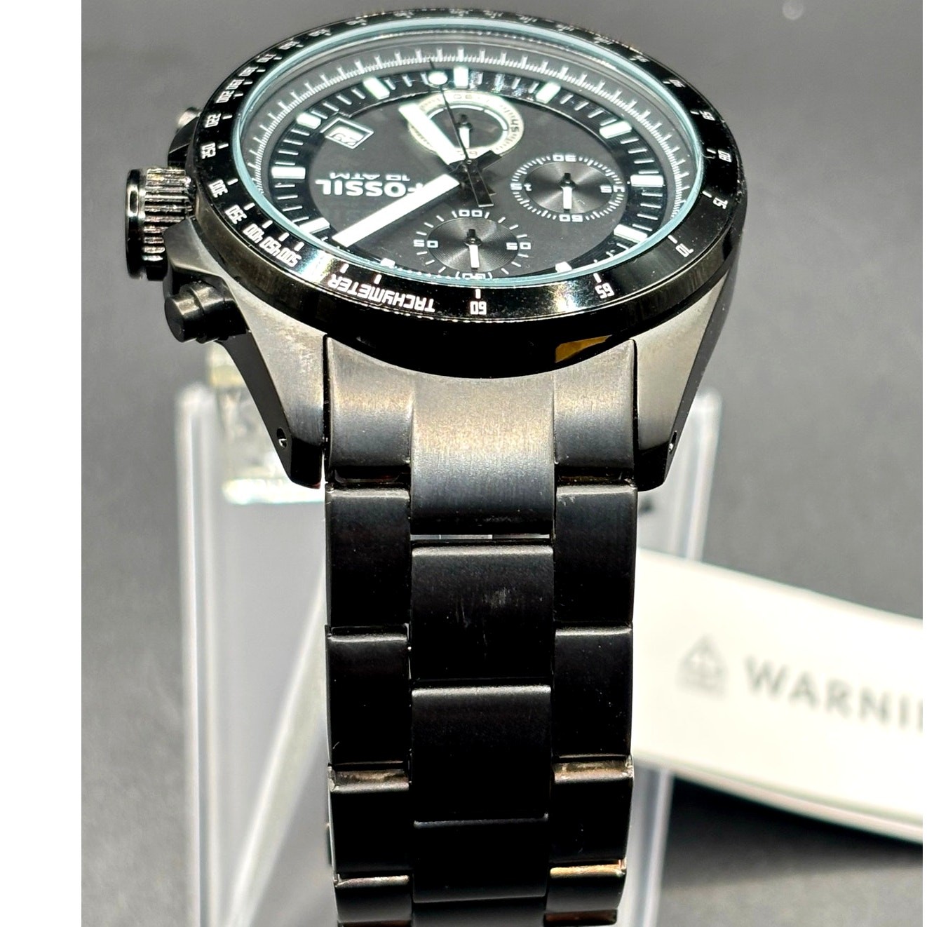 Fossil Decker CH2601 Black IP Stainless Steel Chronograph Men’s Watch NIB