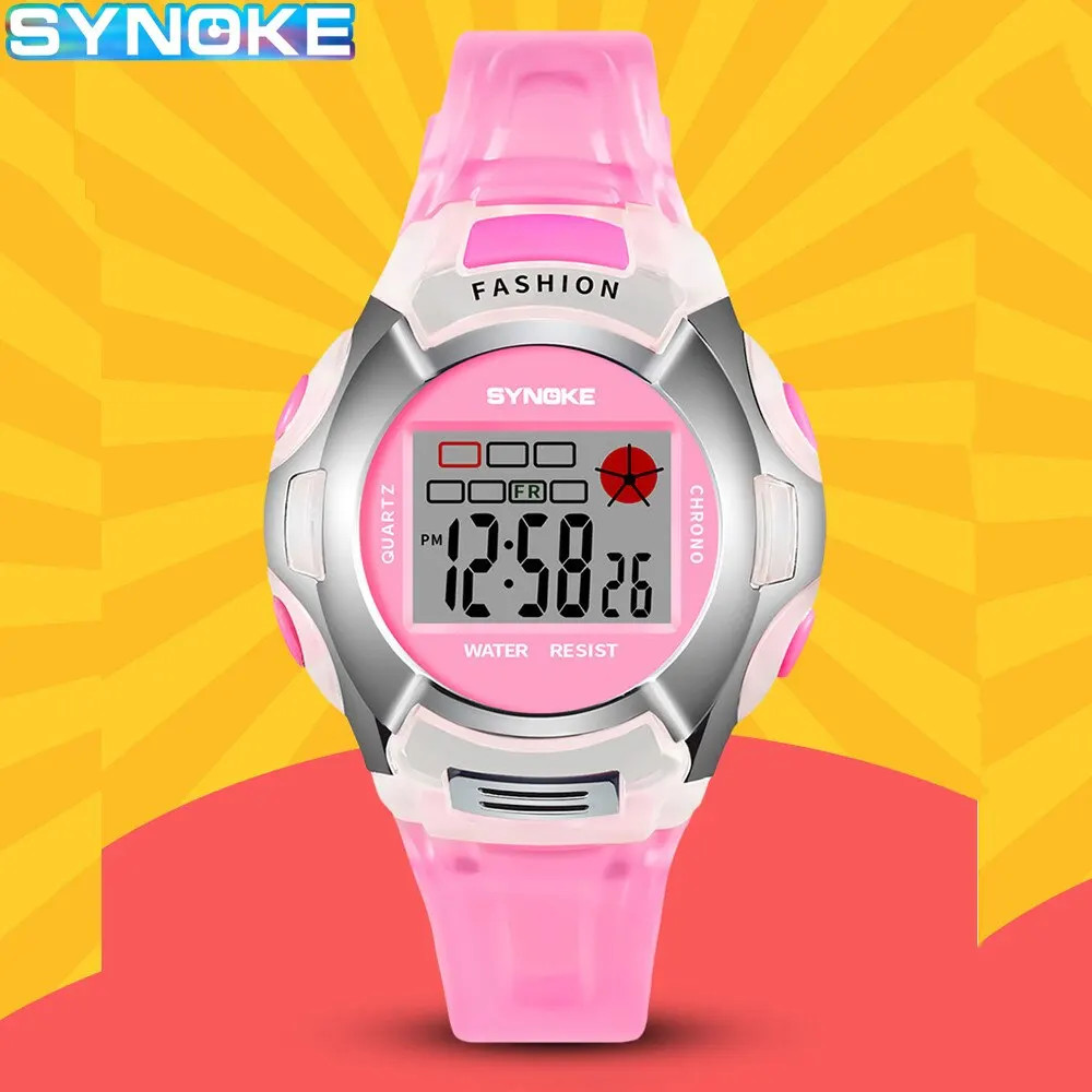 Color Fashion Electronic Watch Alarm Colorful Luminous MultiFunction