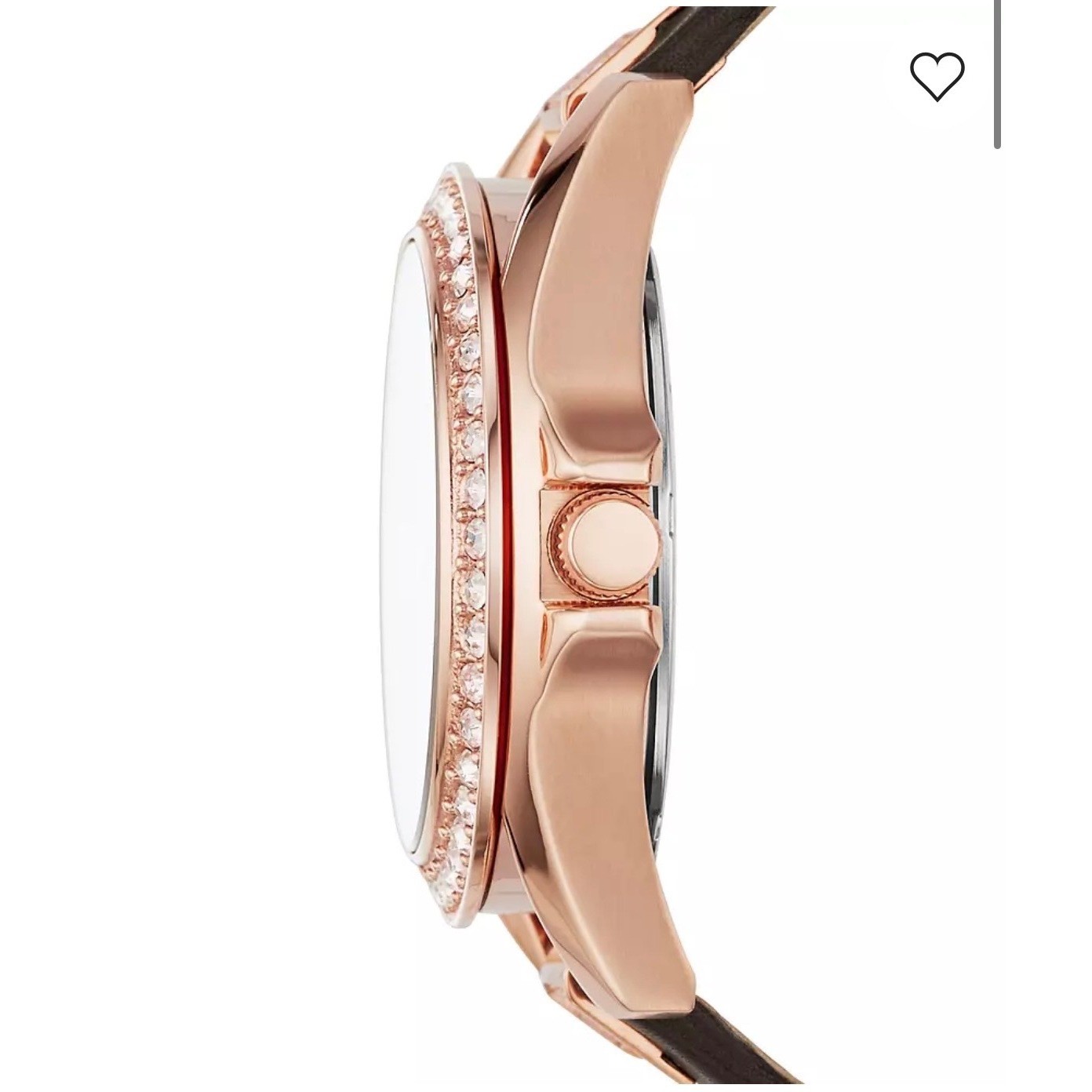 Fossil Riley Multifunction Watch Womens Brown Rose Gold Crystal Glitz ES3888