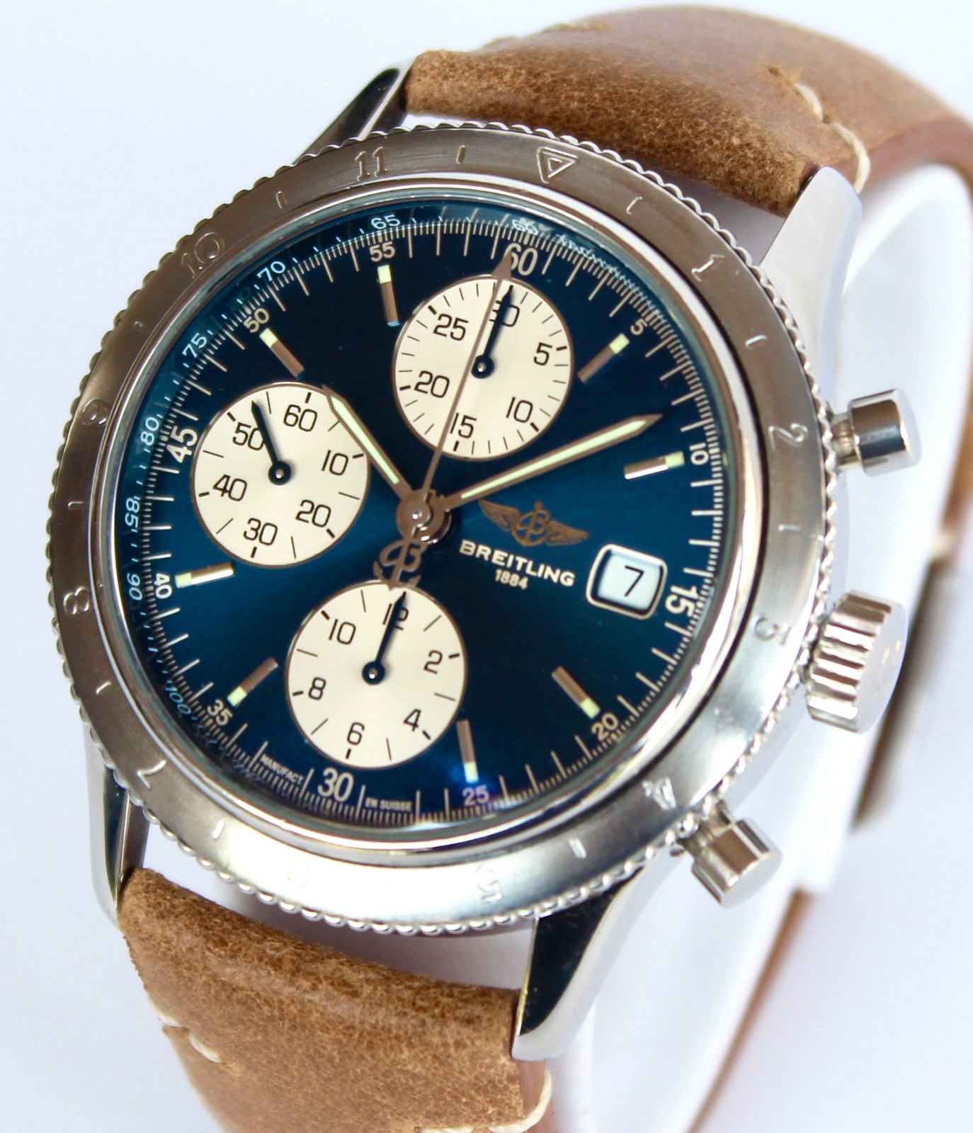 BREITLING Watch A13023 NAVITIMER AVI automatic 41mm, NEW BREITLING STRAP, WOW!!!