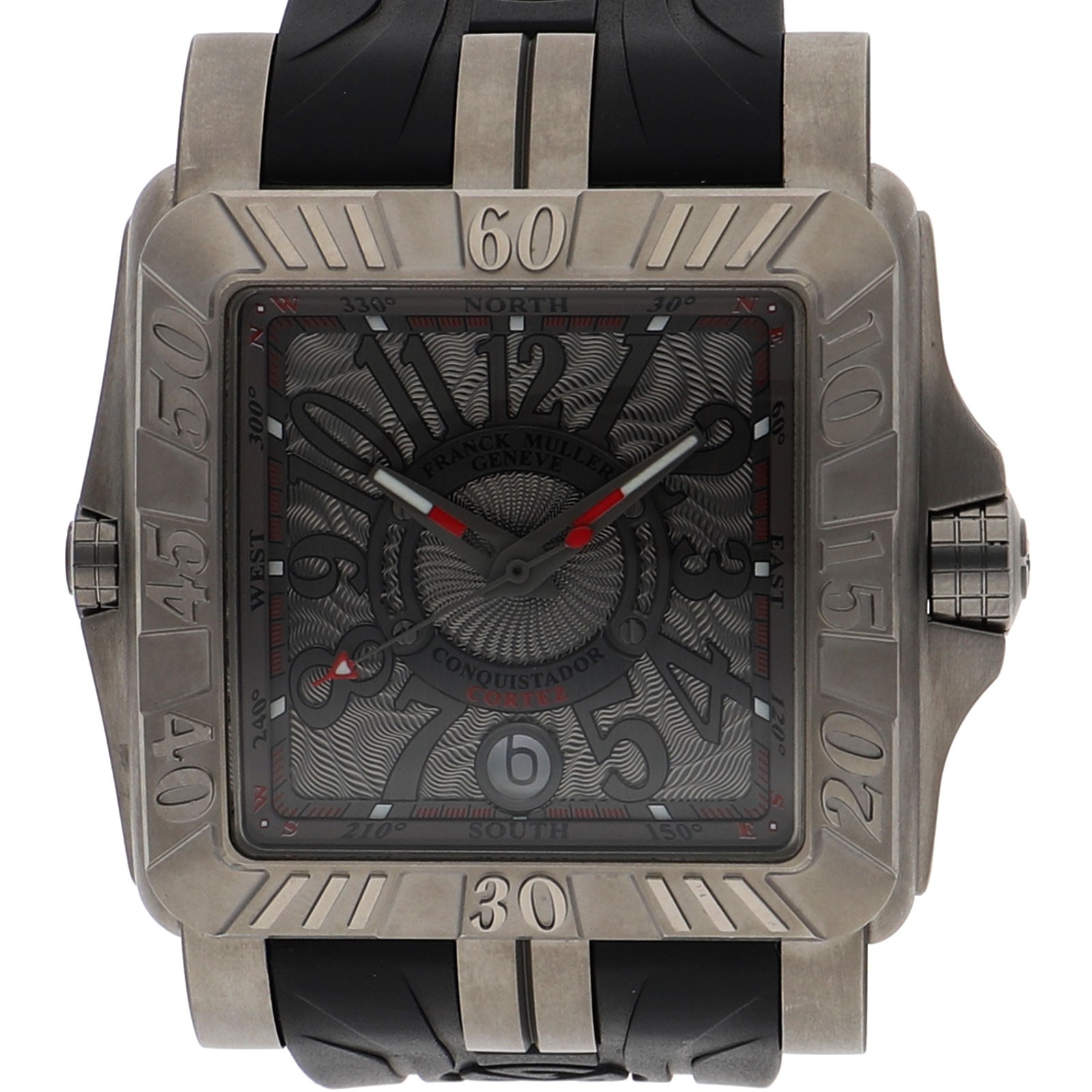 FRANCK MULLER 10800SCDT Conquistador Silver Dial Automatic Titanium Rubber