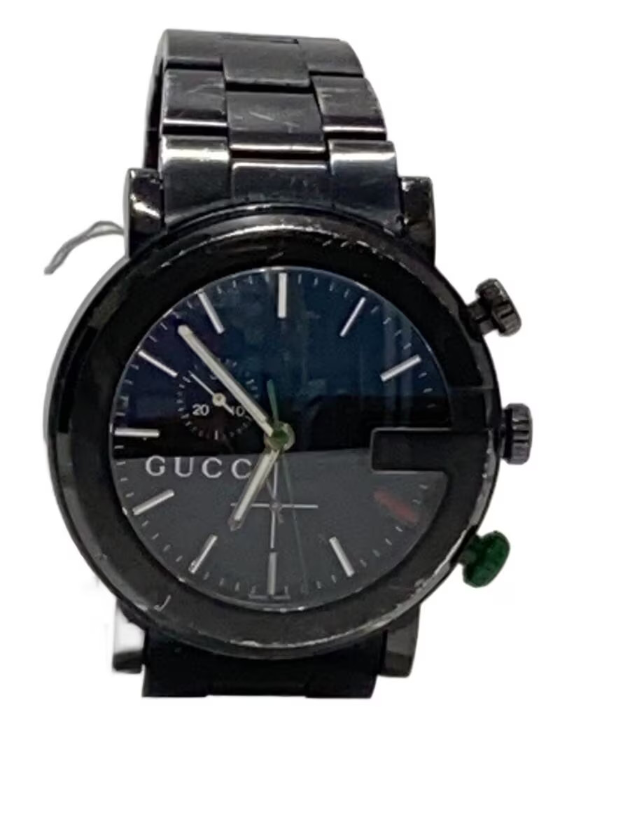 GUCCI YA101331 Stainless Steel 40mm Black Dial Quartz Wristwatch #2nW3749