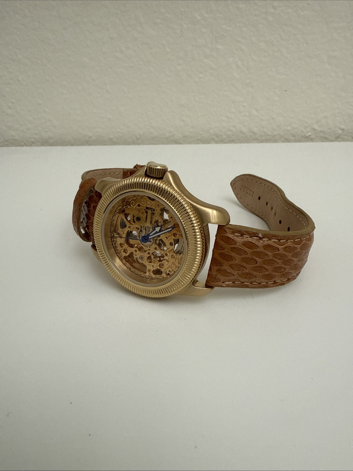 Invicta Automatic Skeleton Watch 40mm Excellent Condition Vintage Gold Tone